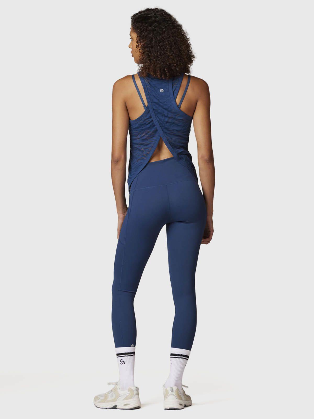 Polera Mujer Burn Out Tank Azul -6