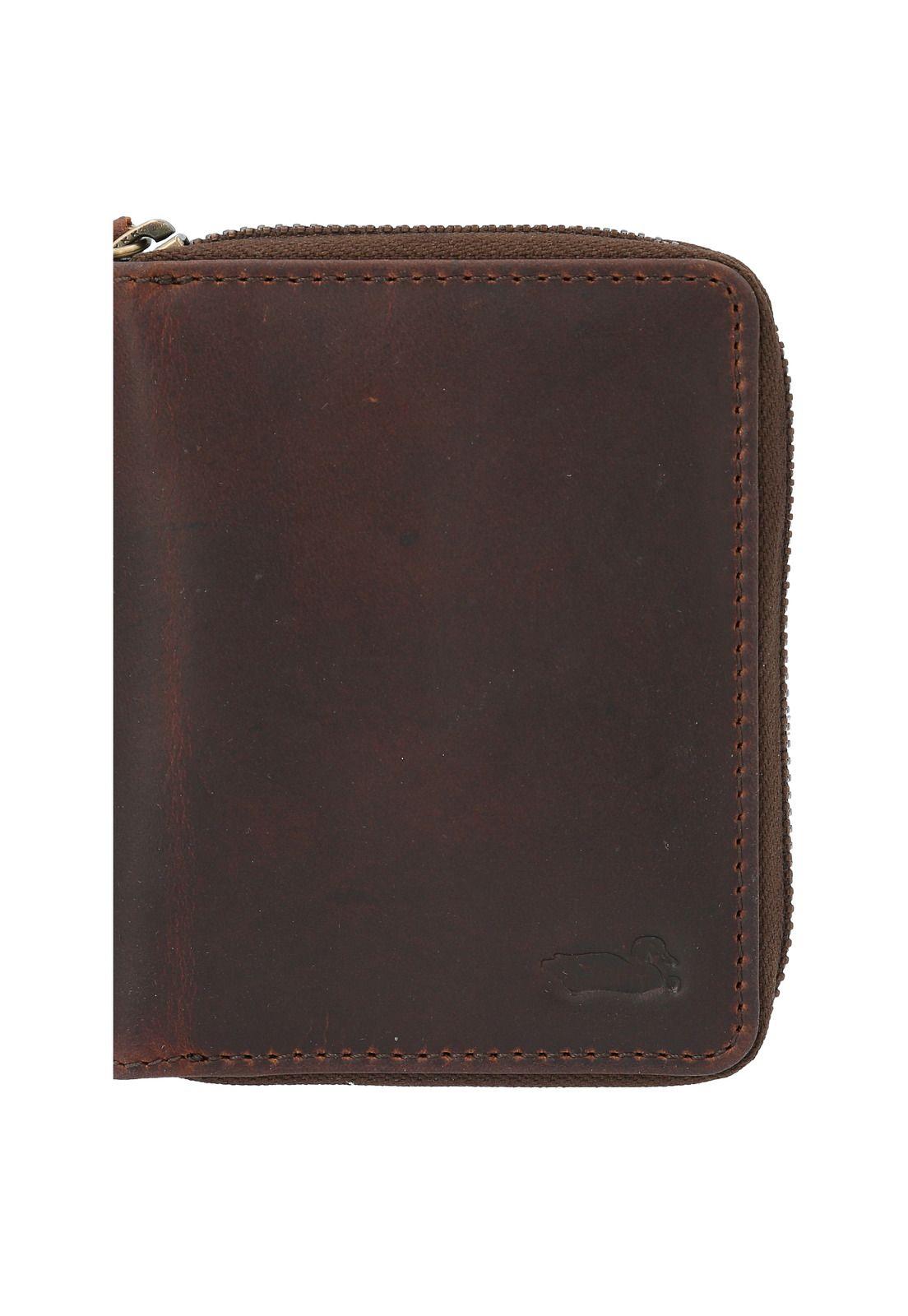 Billetera Cuero Hombre Htc Ziparound Coin Café-4