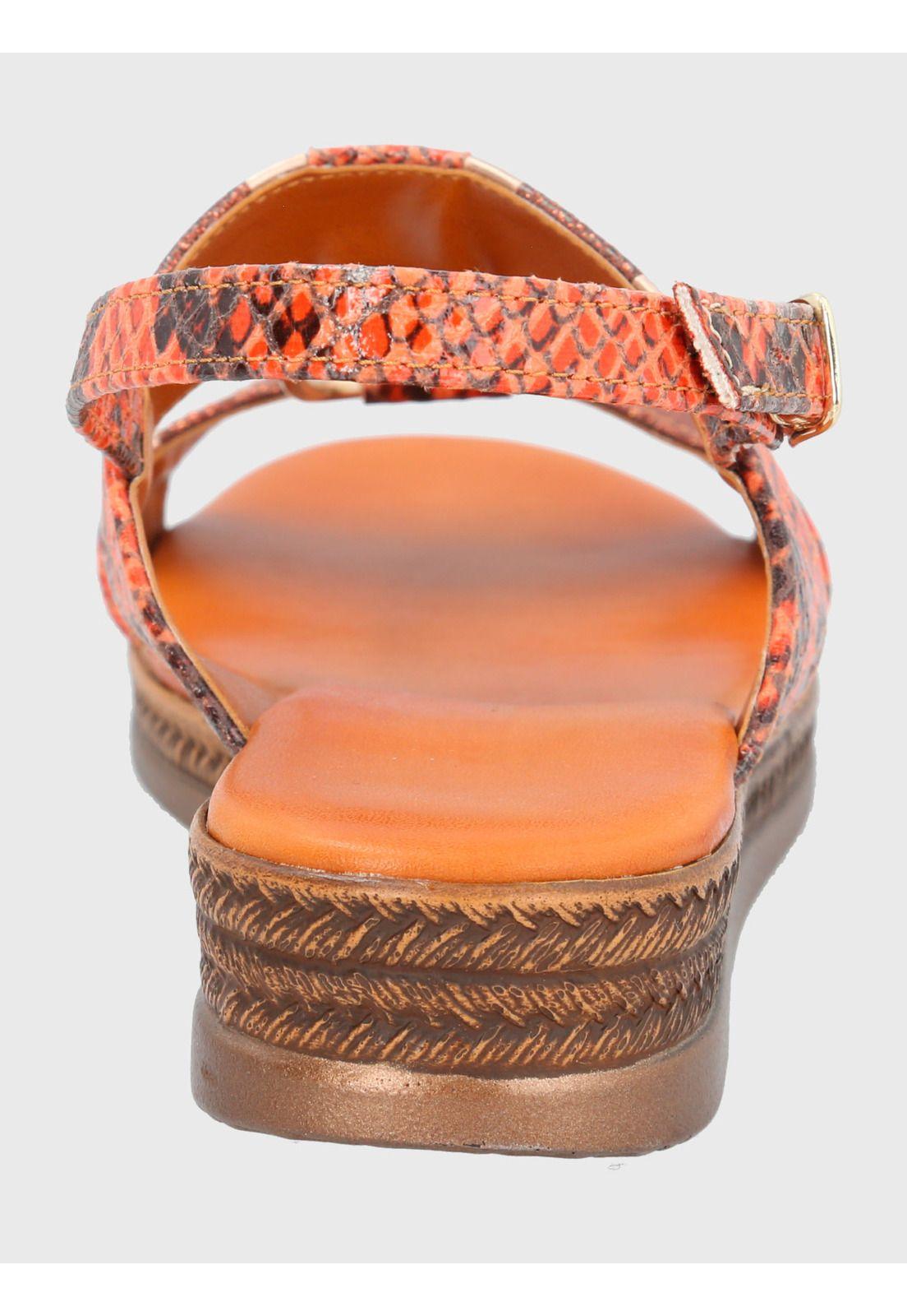 Sandalia Naranja Mujer Aurora -5