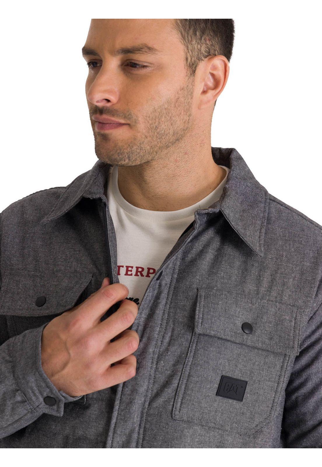 Chaqueta Insulated Snap Front Hombre Gris Oscura-2