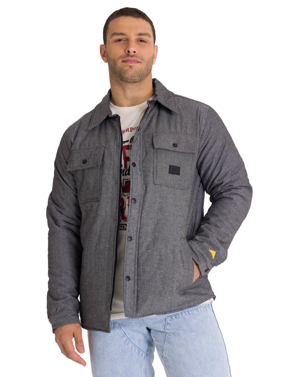 Chaqueta Insulated Snap Front Hombre Gris Oscura-0