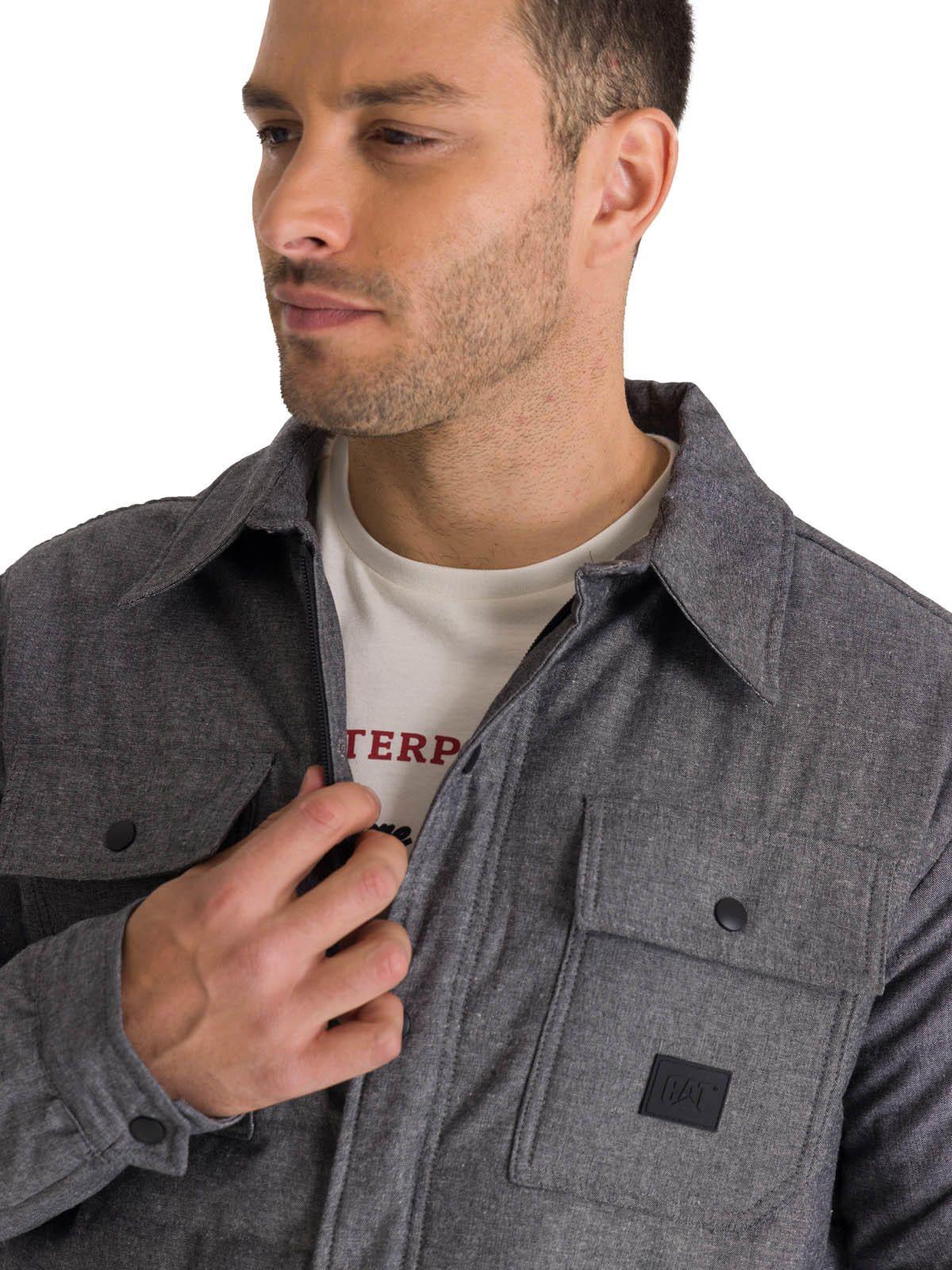 Chaqueta Insulated Snap Front Hombre Gris Oscura-2