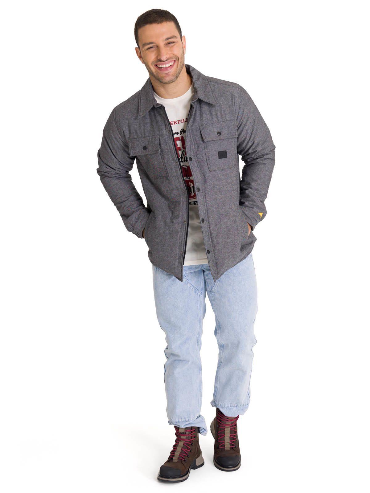 Chaqueta Insulated Snap Front Hombre Gris Oscura-3