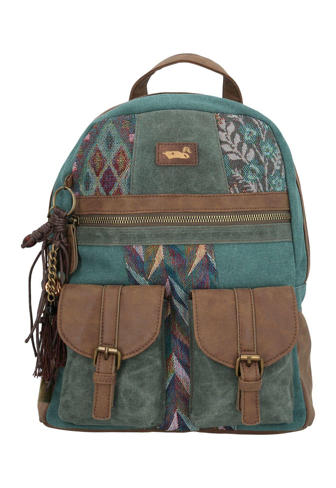 Cartera Turquesa V24Mh Ikal Back Mujer-0