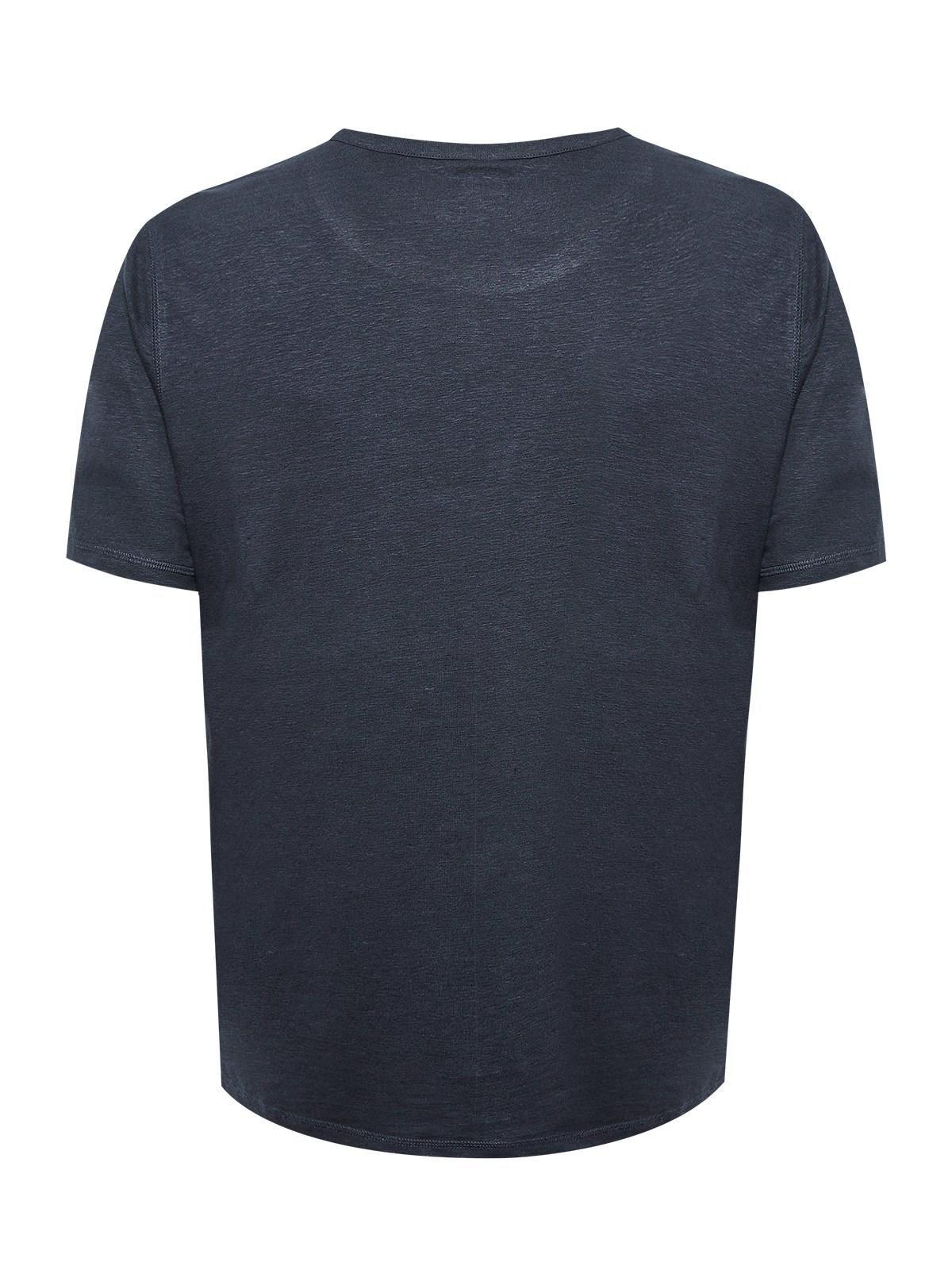 Polera Lino Orgánico Hombre Linen Azul-1