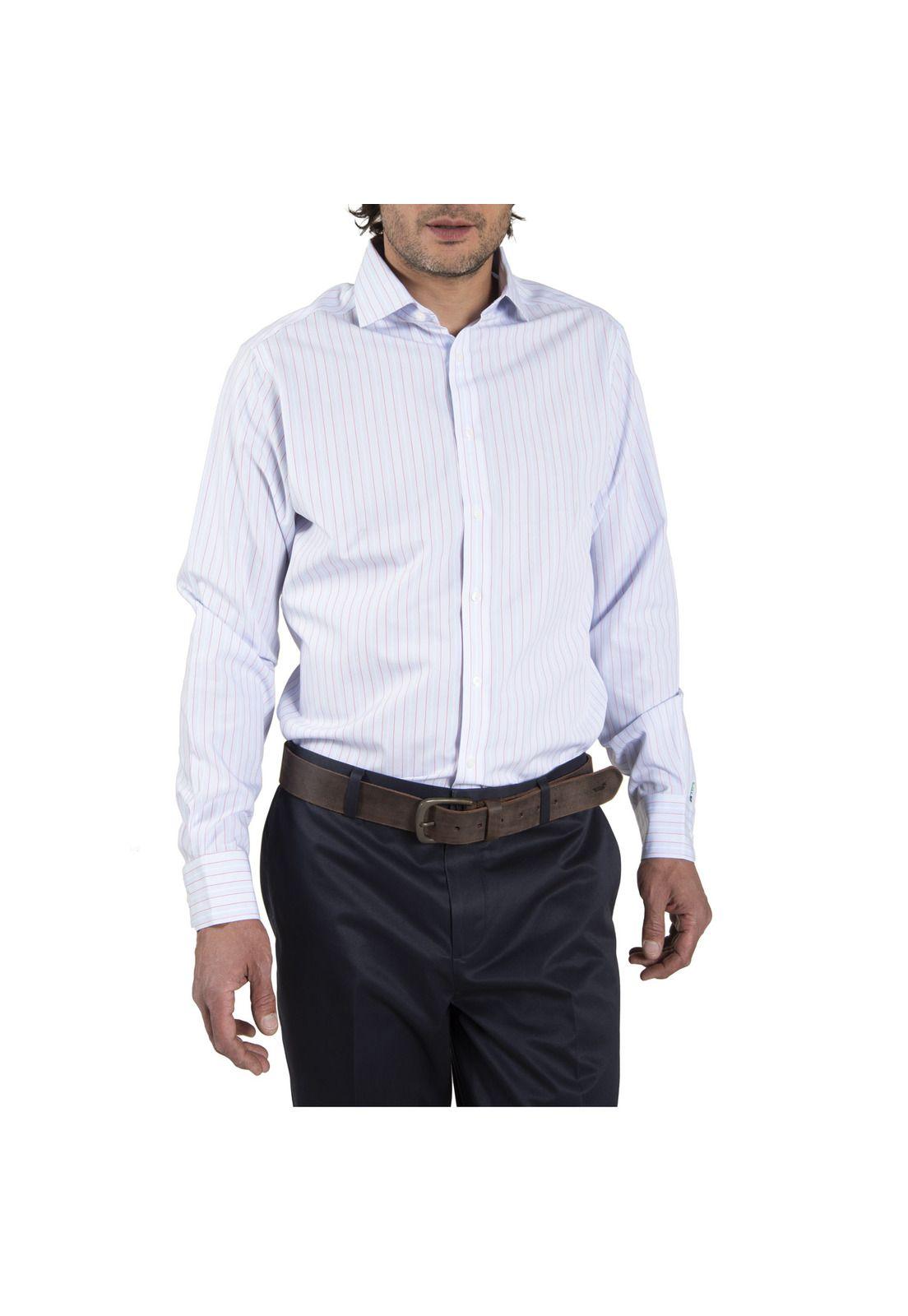 Camisa Algodón Libre de Arrugas Celeste Hombre Rockford-0