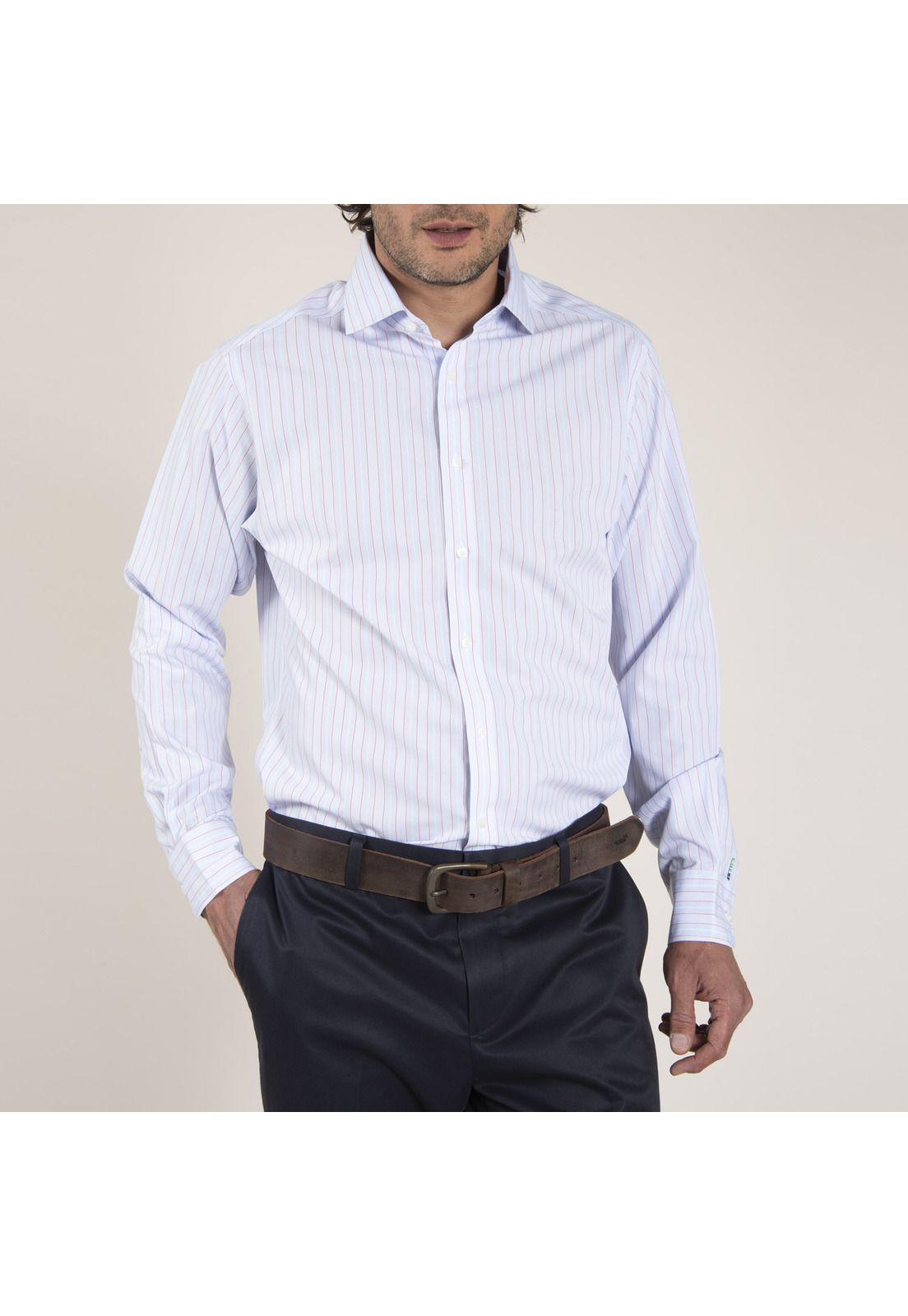 Camisa Algodón Libre de Arrugas Celeste Hombre Rockford-1