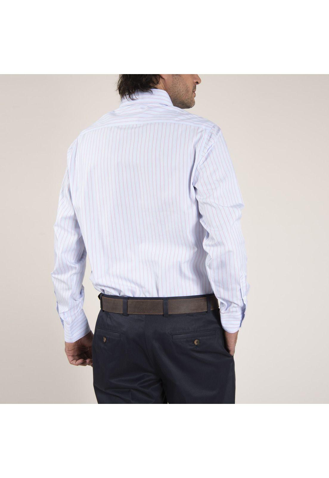 Camisa Algodón Libre de Arrugas Celeste Hombre Rockford-3