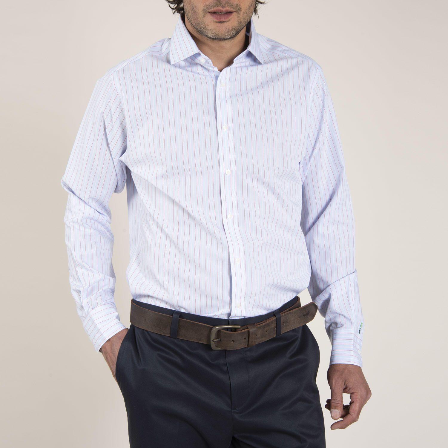 Camisa Algodón Libre de Arrugas Celeste Hombre Rockford-1