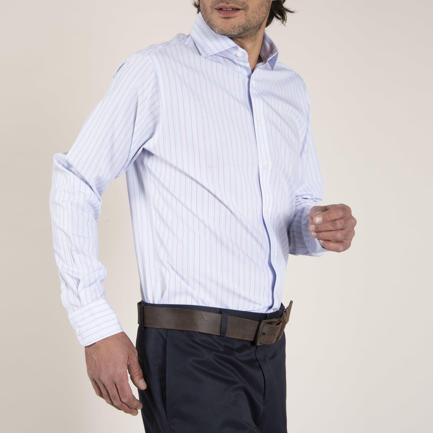 Camisa Algodón Libre de Arrugas Celeste Hombre Rockford-2