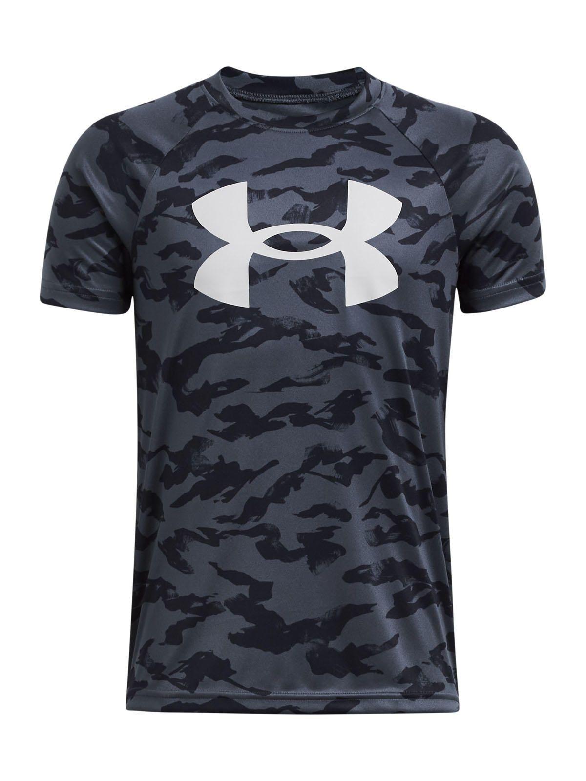 Polera manga corta UA Tech niño Gris-0