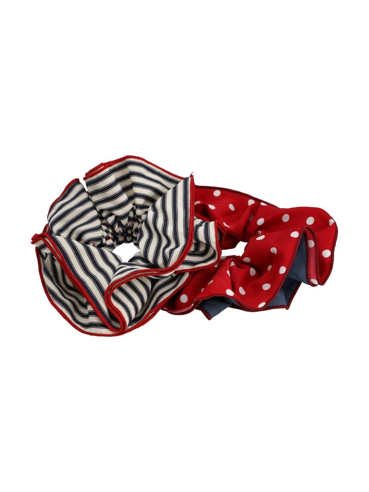 Pack 2 Colets Mujer Maxi Scrun Azul/Rojo-0