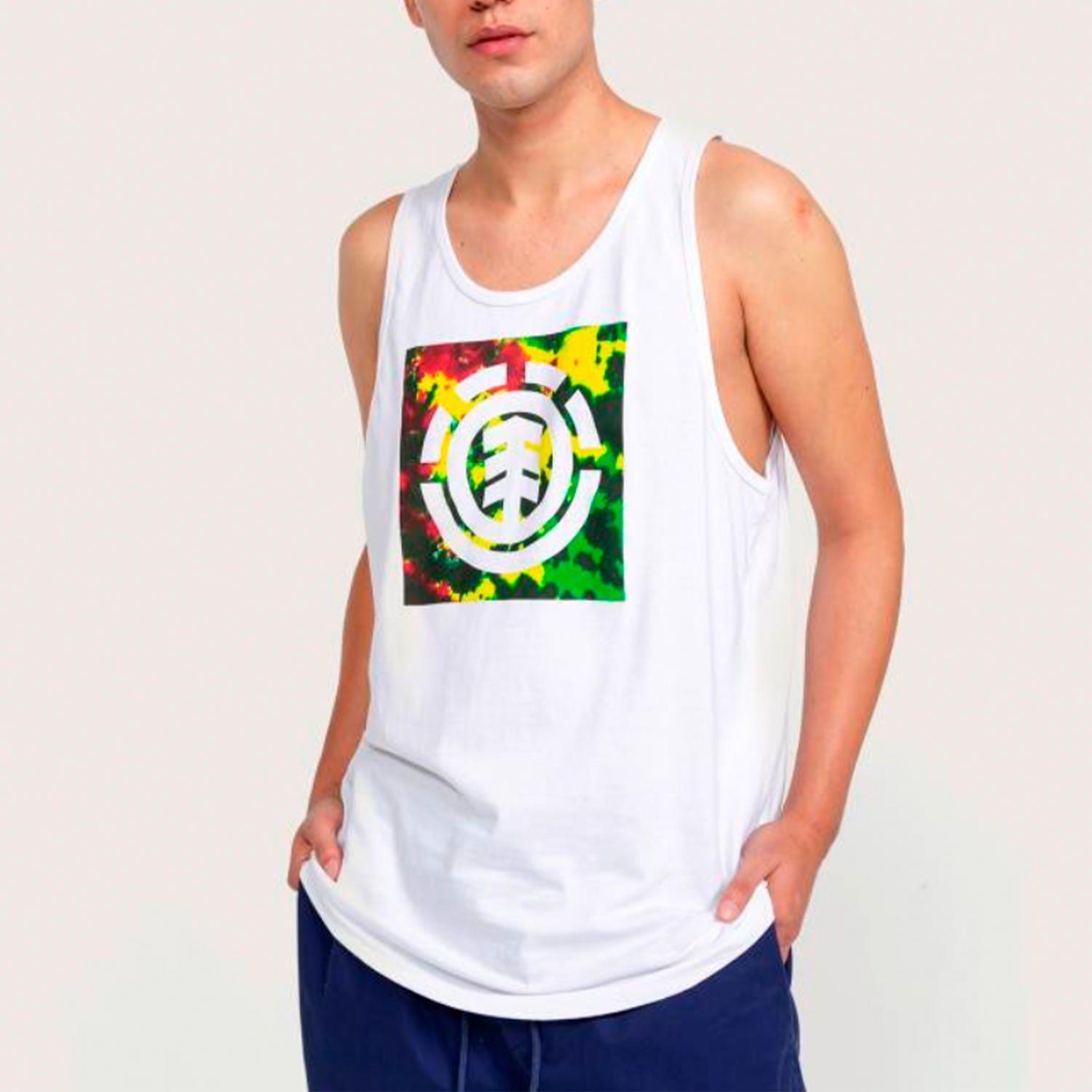 Polera Sin Mangas Hombre Rasta Block Fill Tk Blanco-0