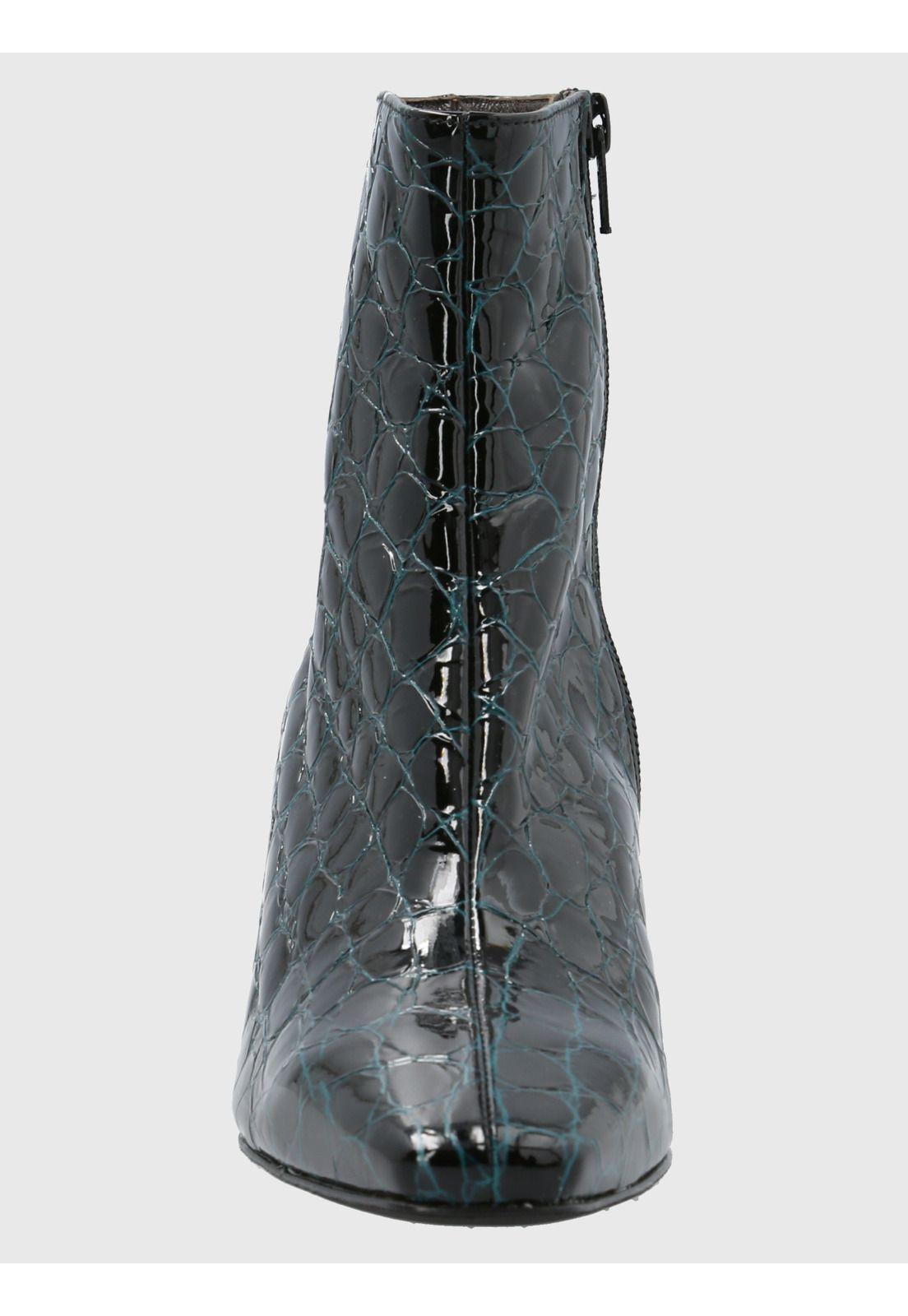 Botín Cuero Mujer Ginna Turquesa-3
