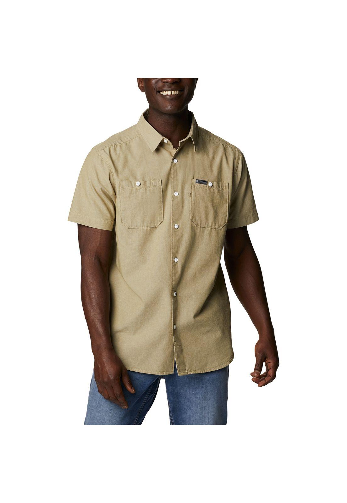 Camisa Manga Corta Hombre Scenic Ridge W Verde-0