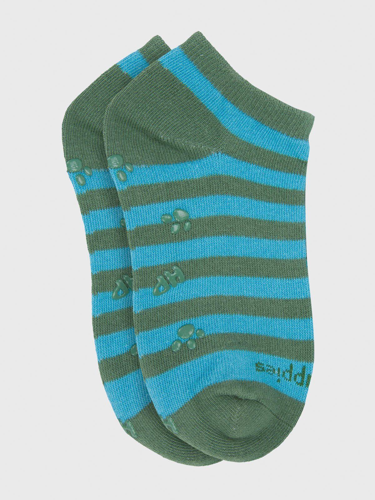 Calcetin Algodón Niño Ped Stripe Verde-1