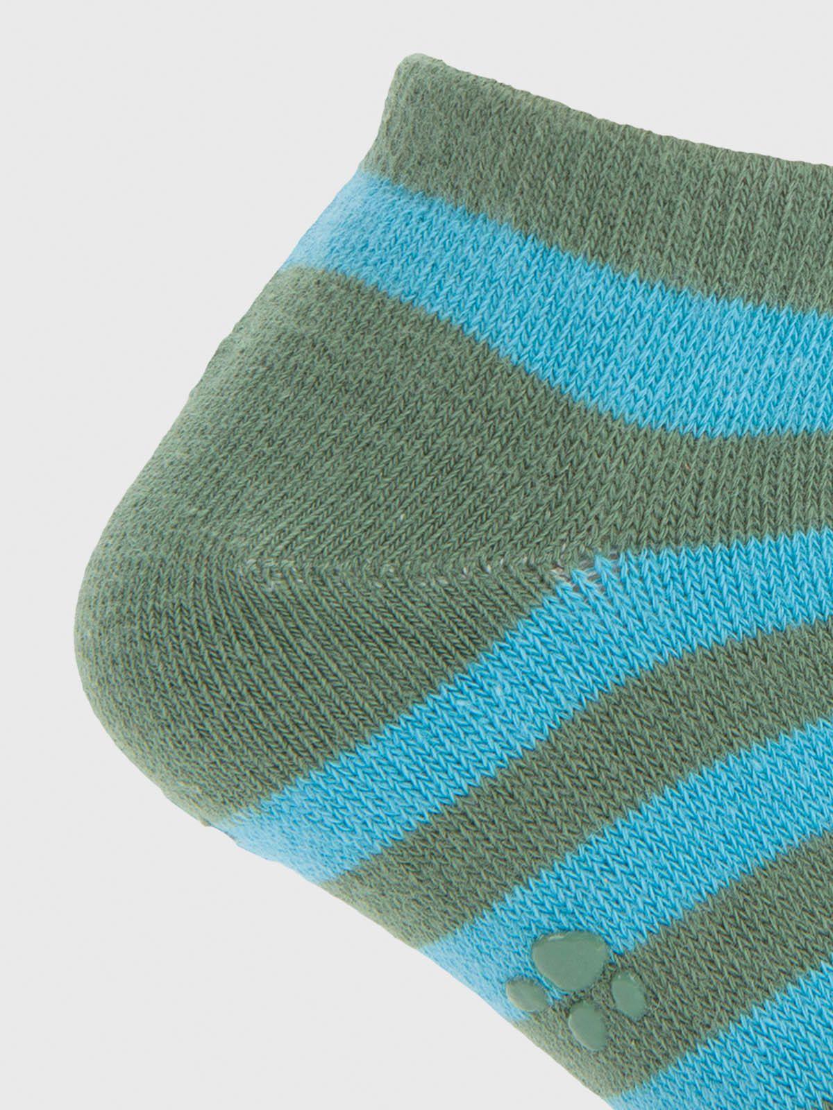 Calcetin Algodón Niño Ped Stripe Verde-3