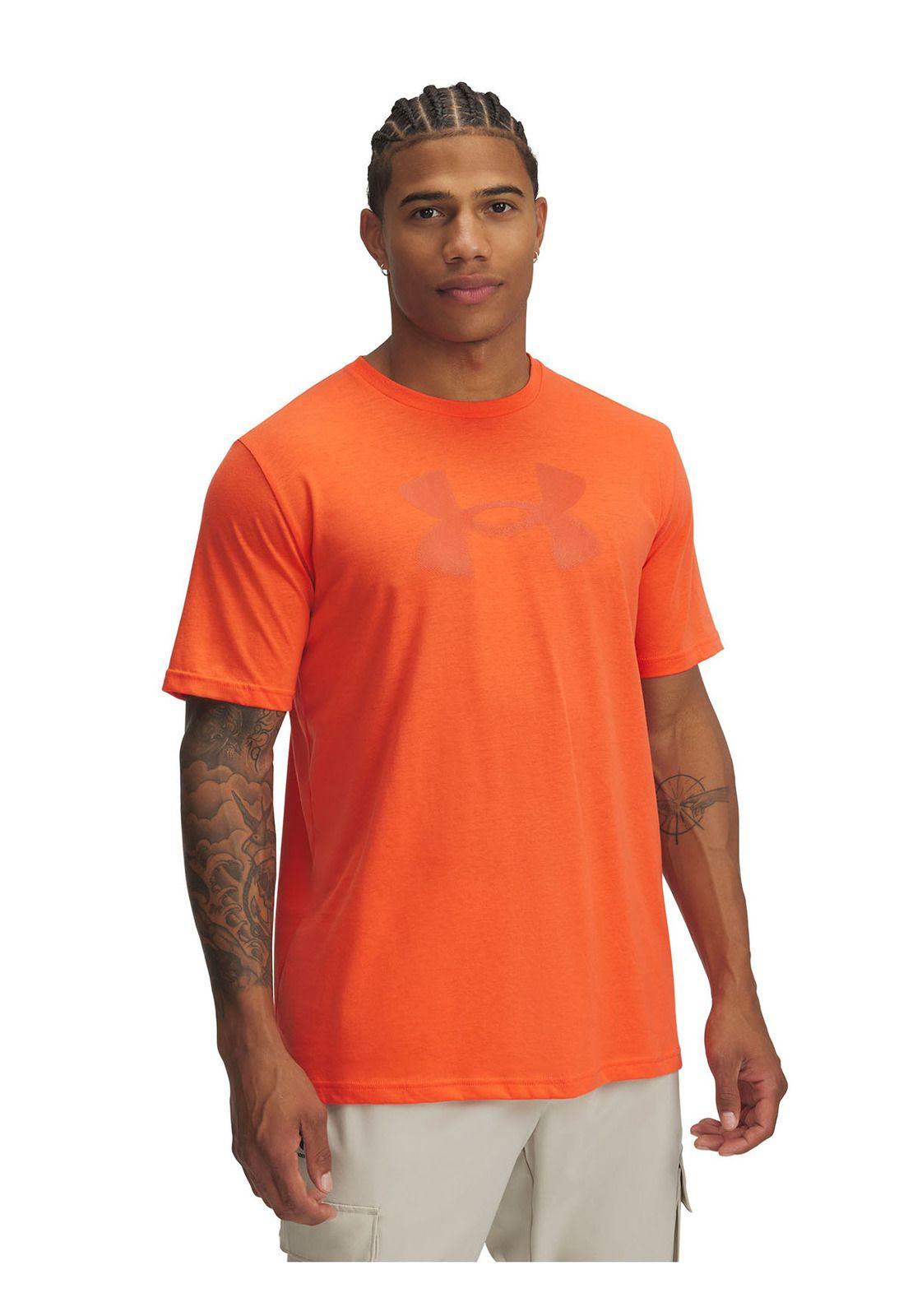 Polera Manga Corta Ua Reflective Big Logo Naranjo Para -0