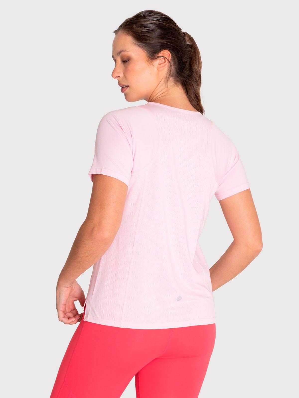 Polera deportiva Mujer Lisa Rosado Claro-1