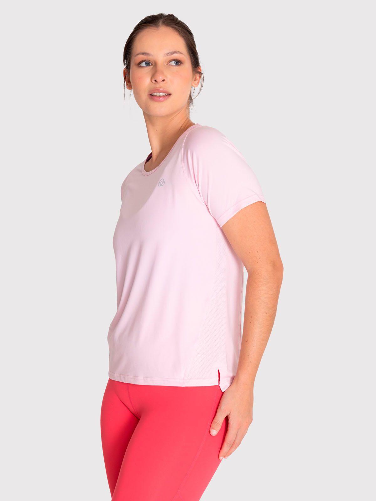 Polera deportiva Mujer Lisa Rosado Claro-2