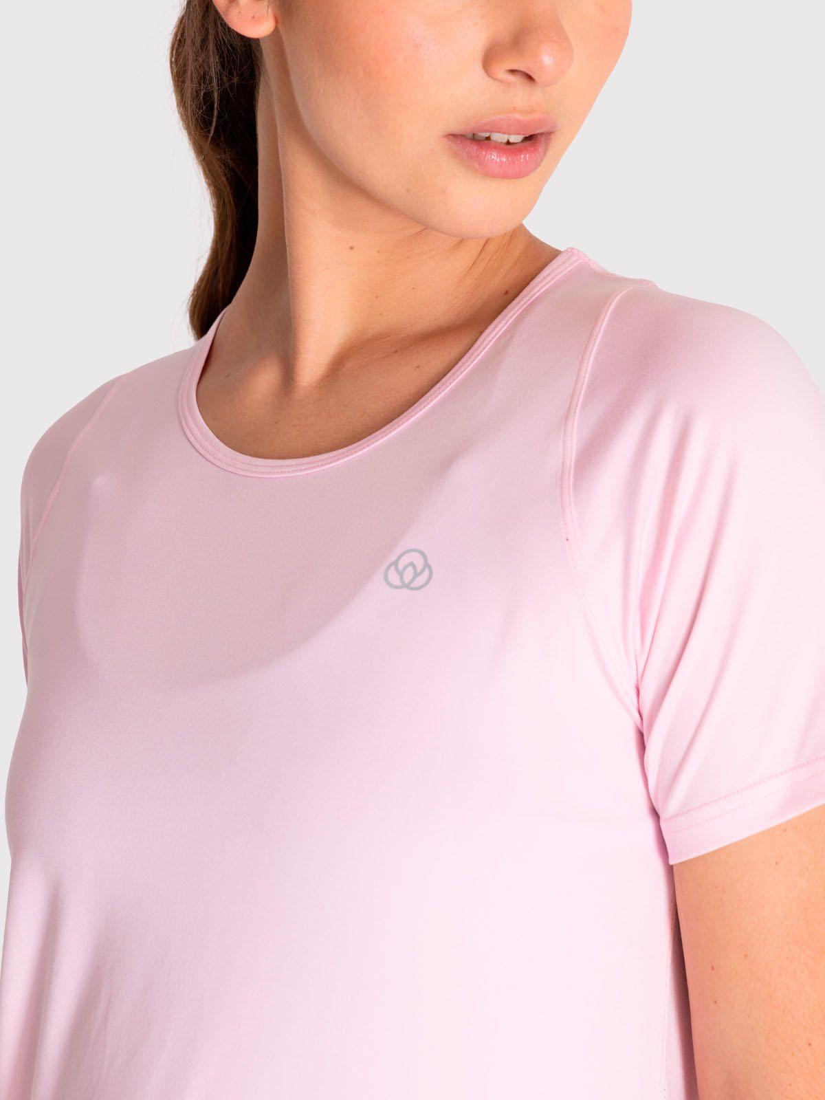 Polera deportiva Mujer Lisa Rosado Claro-3