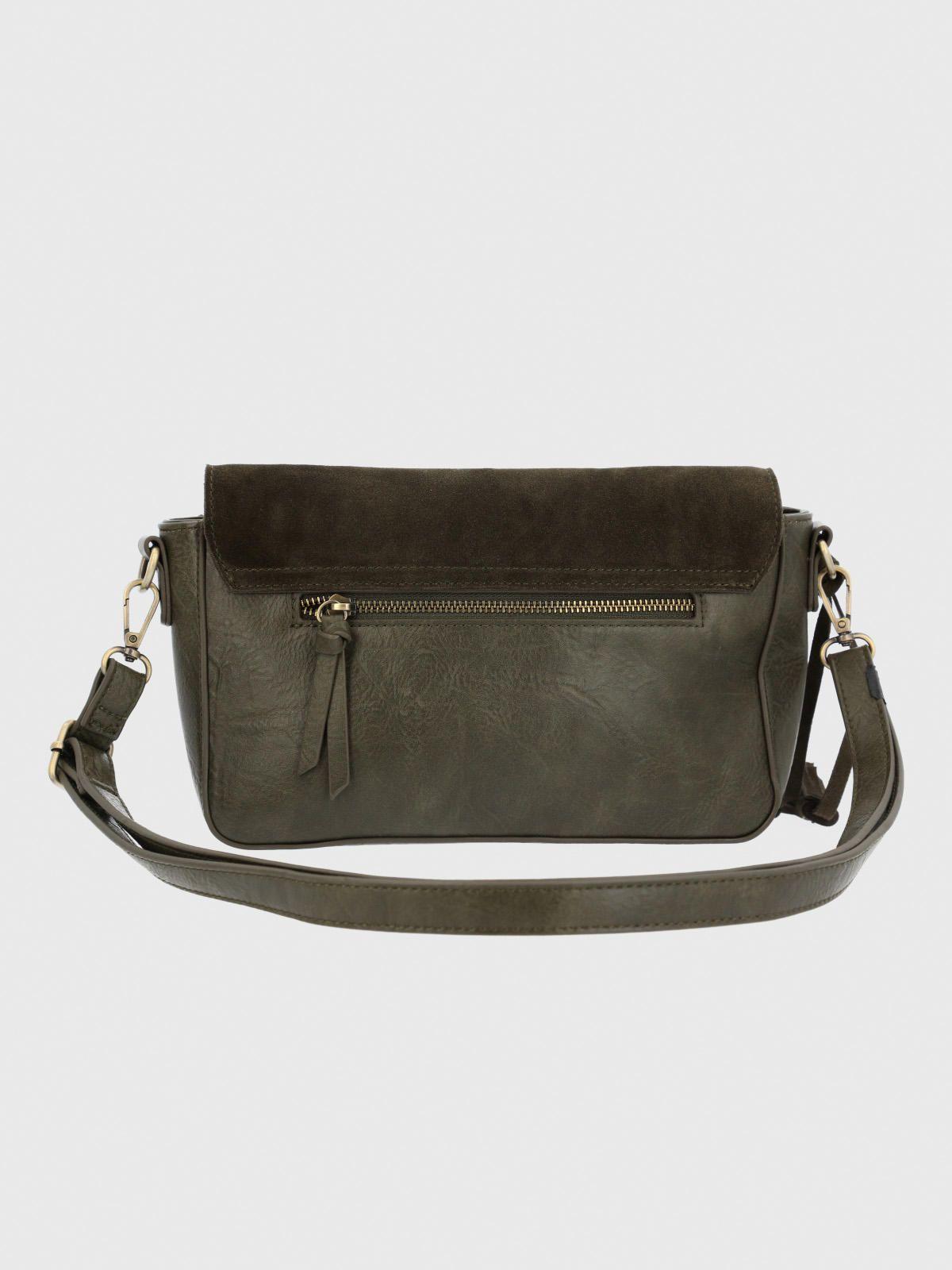 Cartera Ecocuero Mujer Ledger Cross Verde-2