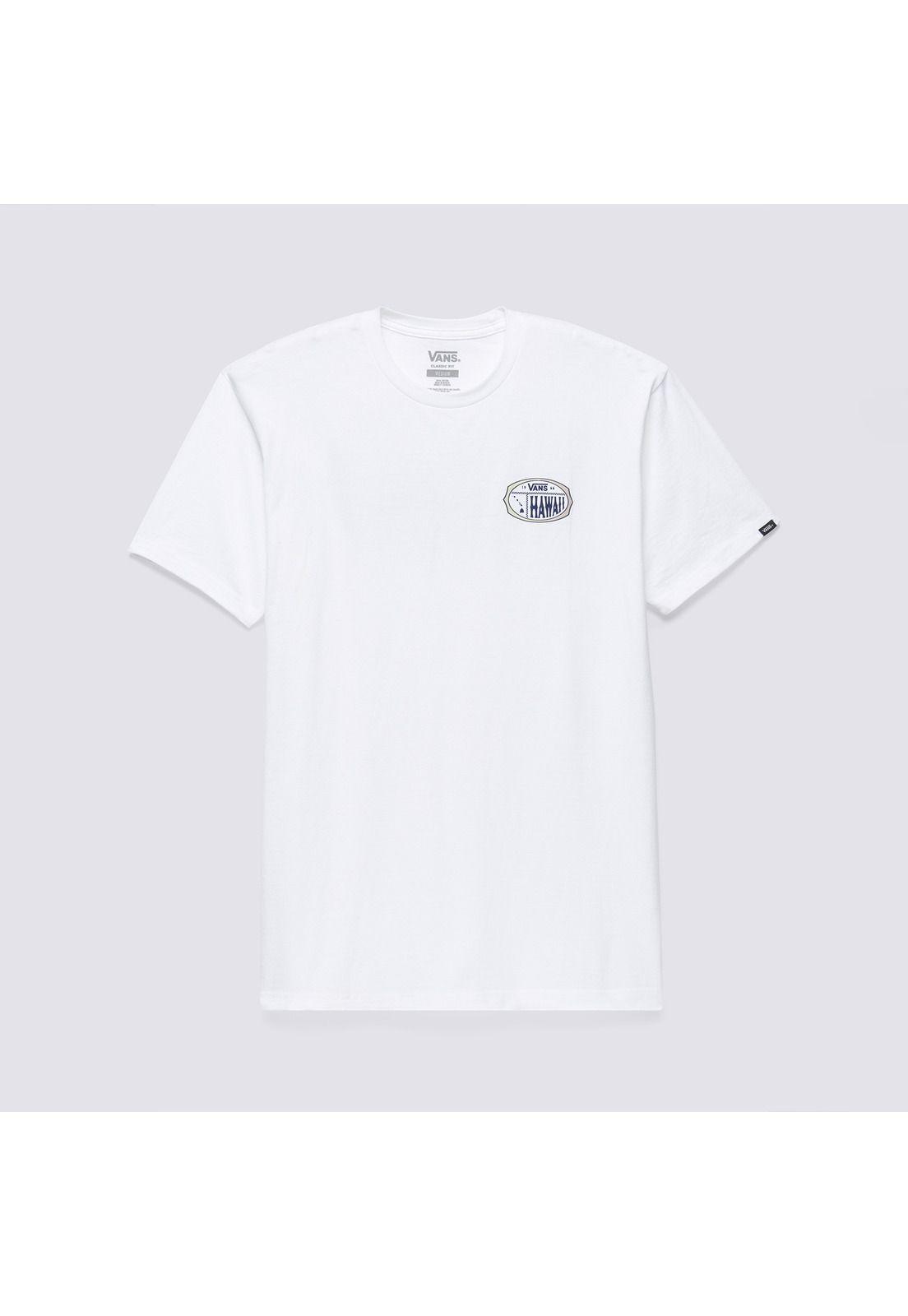 Polera M/C Hawaii Islands Logo Blanco Unisex-7