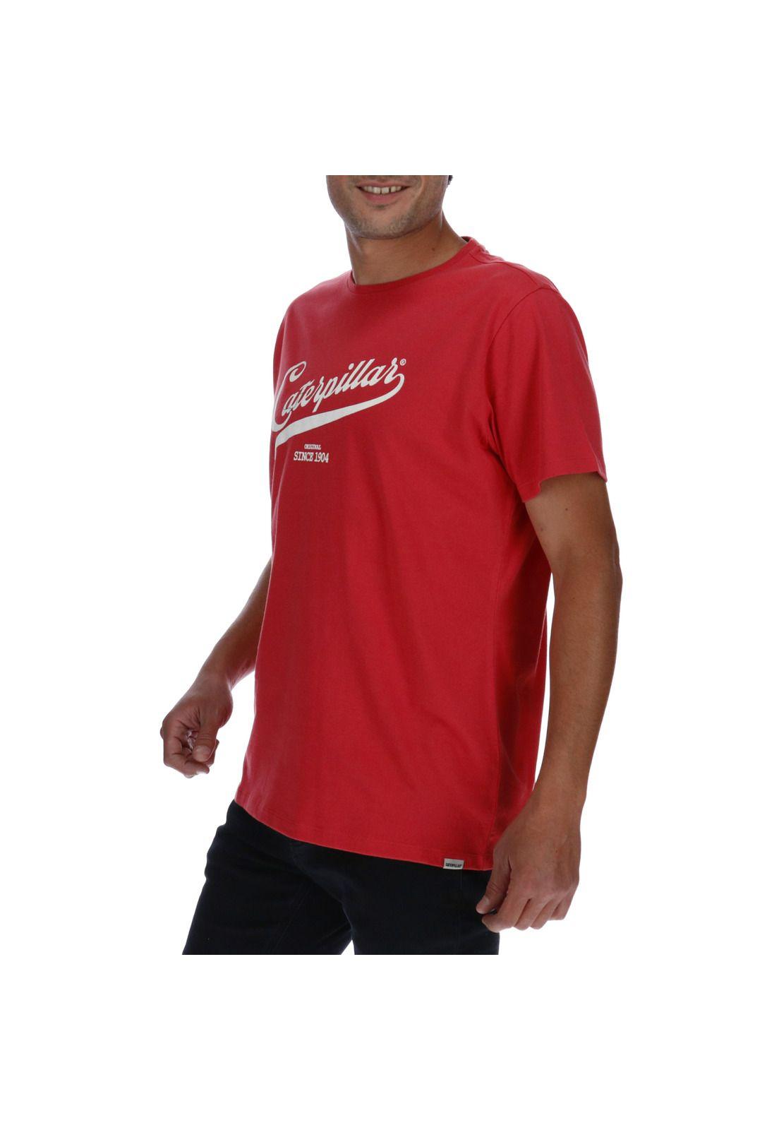 Polera Hombre Vintage Script Rojo-1