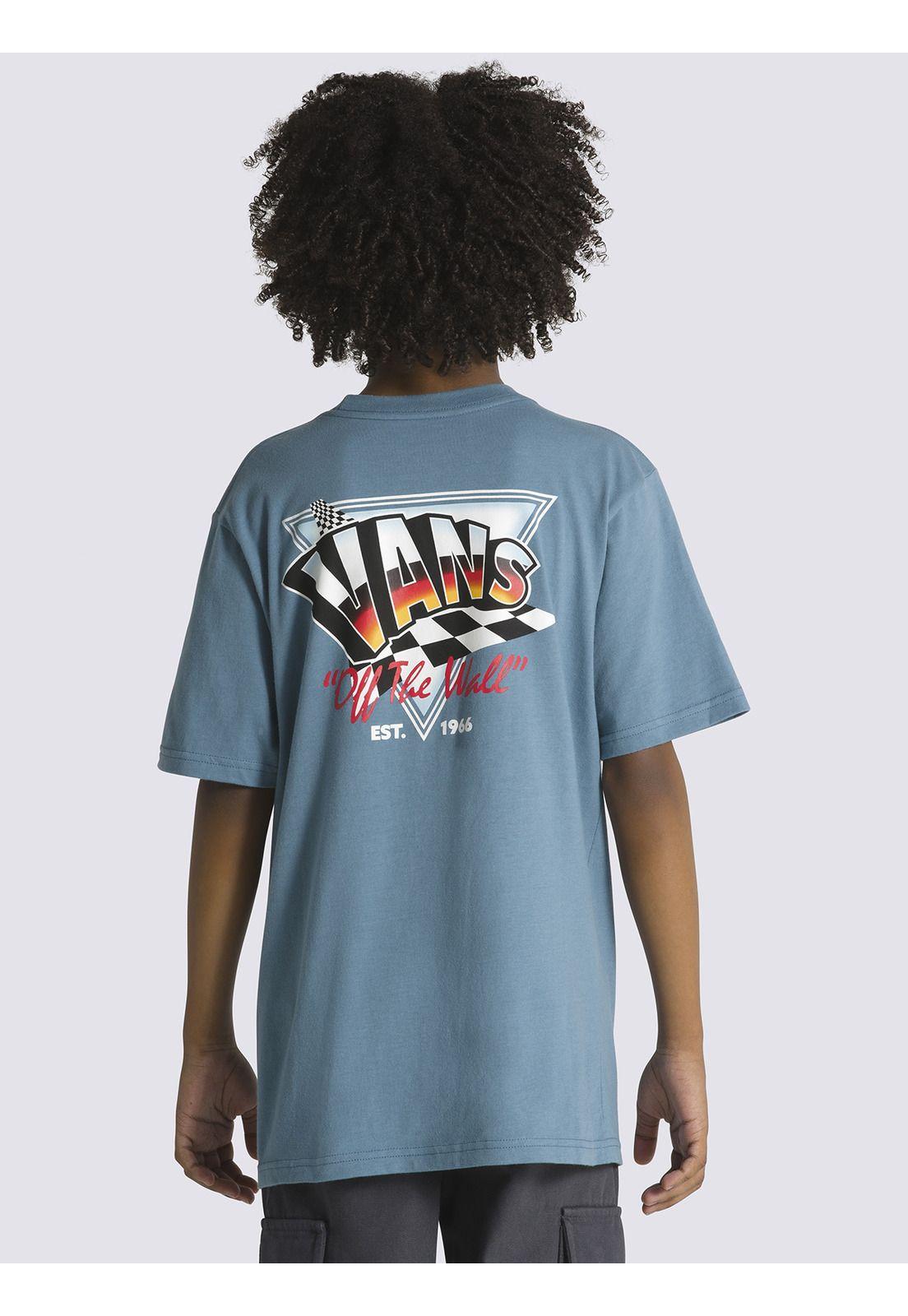 Polera Manga Corta Hole Shot Ss Azul Niño-1