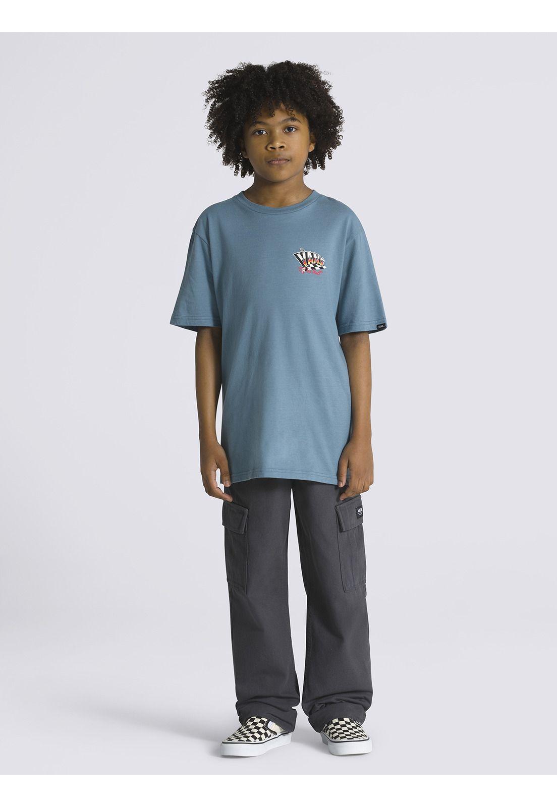 Polera Manga Corta Hole Shot Ss Azul Niño-3