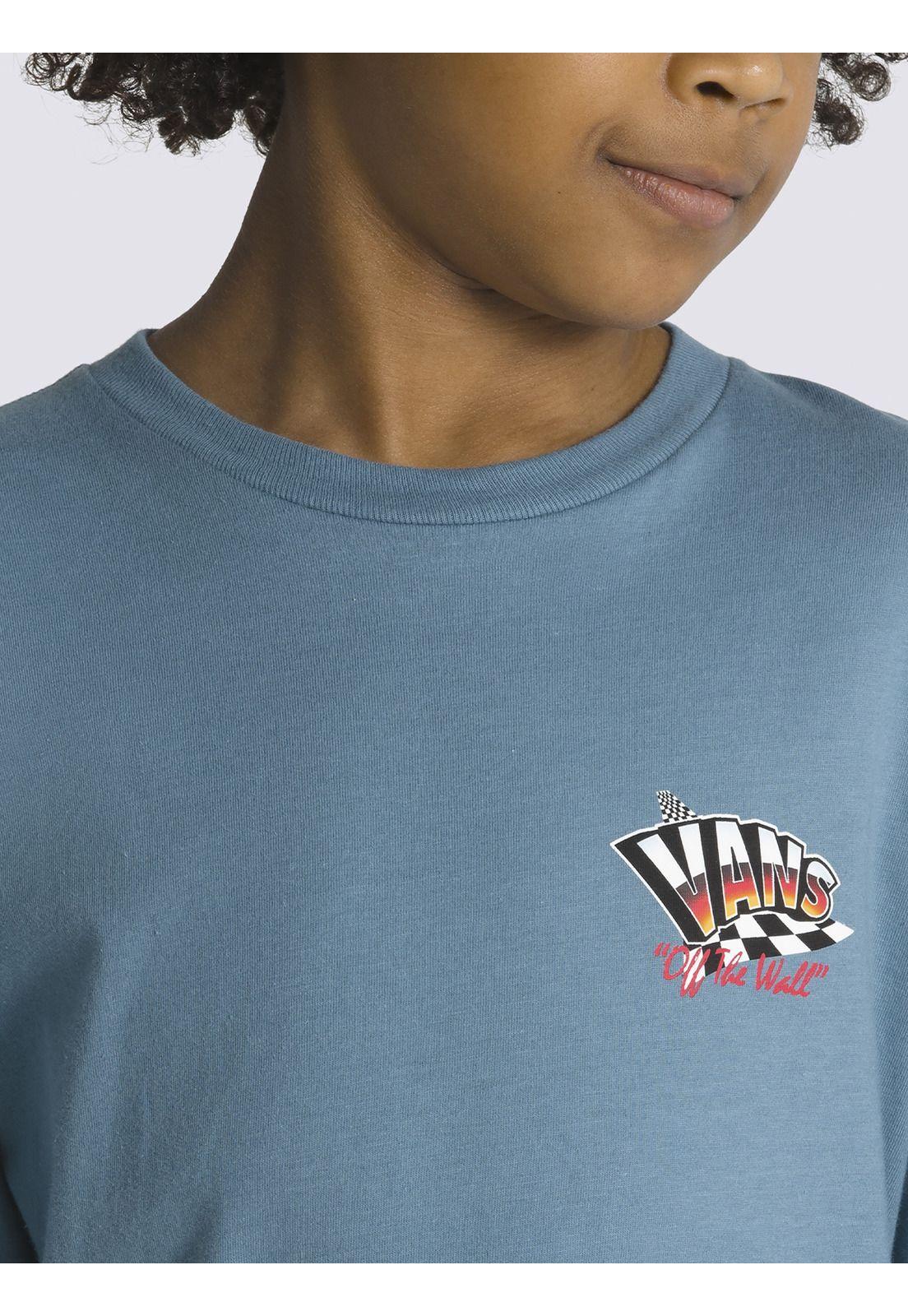 Polera Manga Corta Hole Shot Ss Azul Niño-4