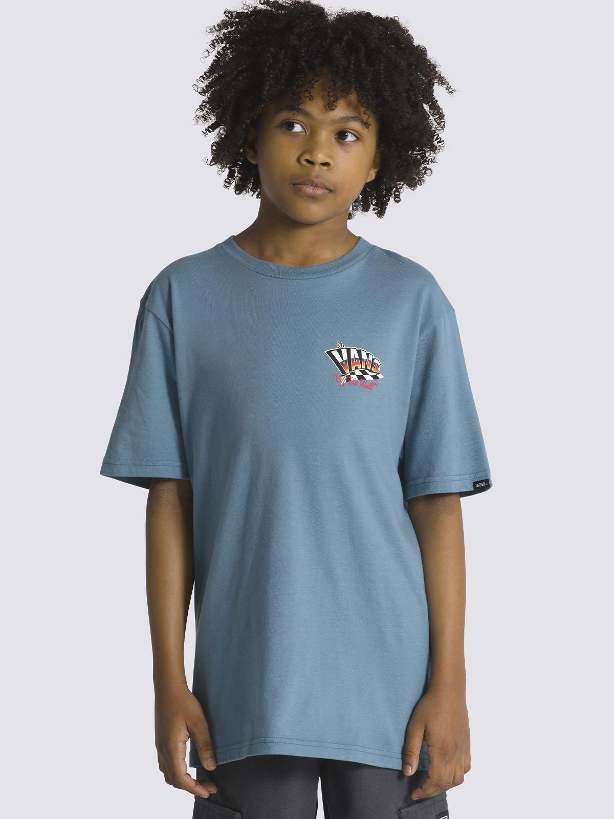 Polera Manga Corta Hole Shot Ss Azul Niño-0