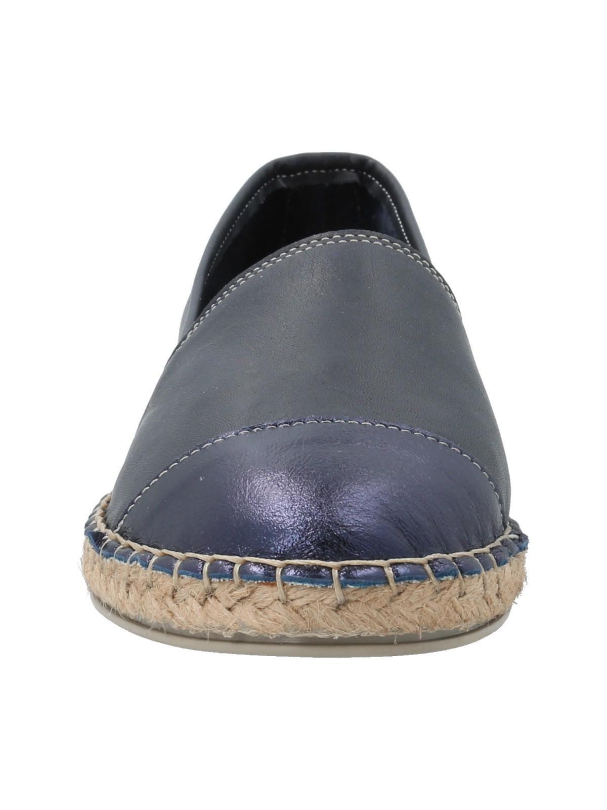 Alpargata Cuero Mujer Houston Azul-3