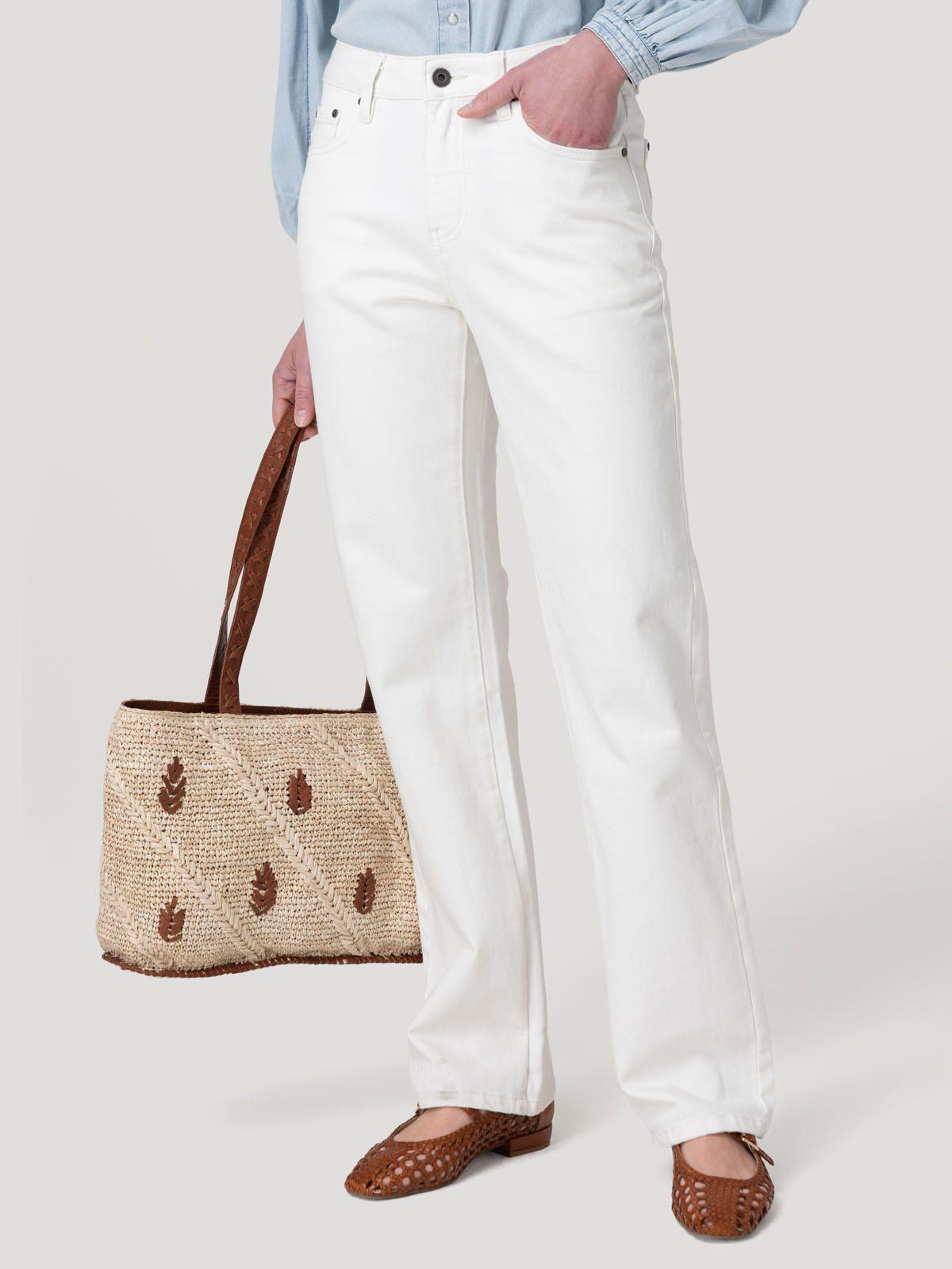 Jeans Fibras Recicladas Mujer Botanica Beige-4
