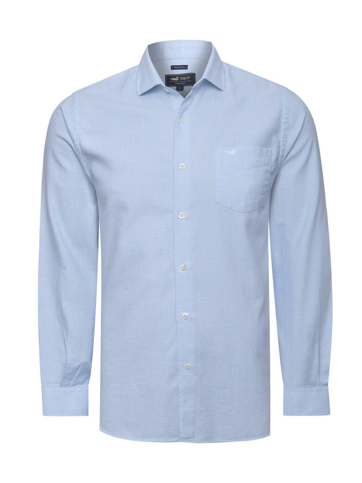 Camisa Algodón Hombre Flasquare Azul-0