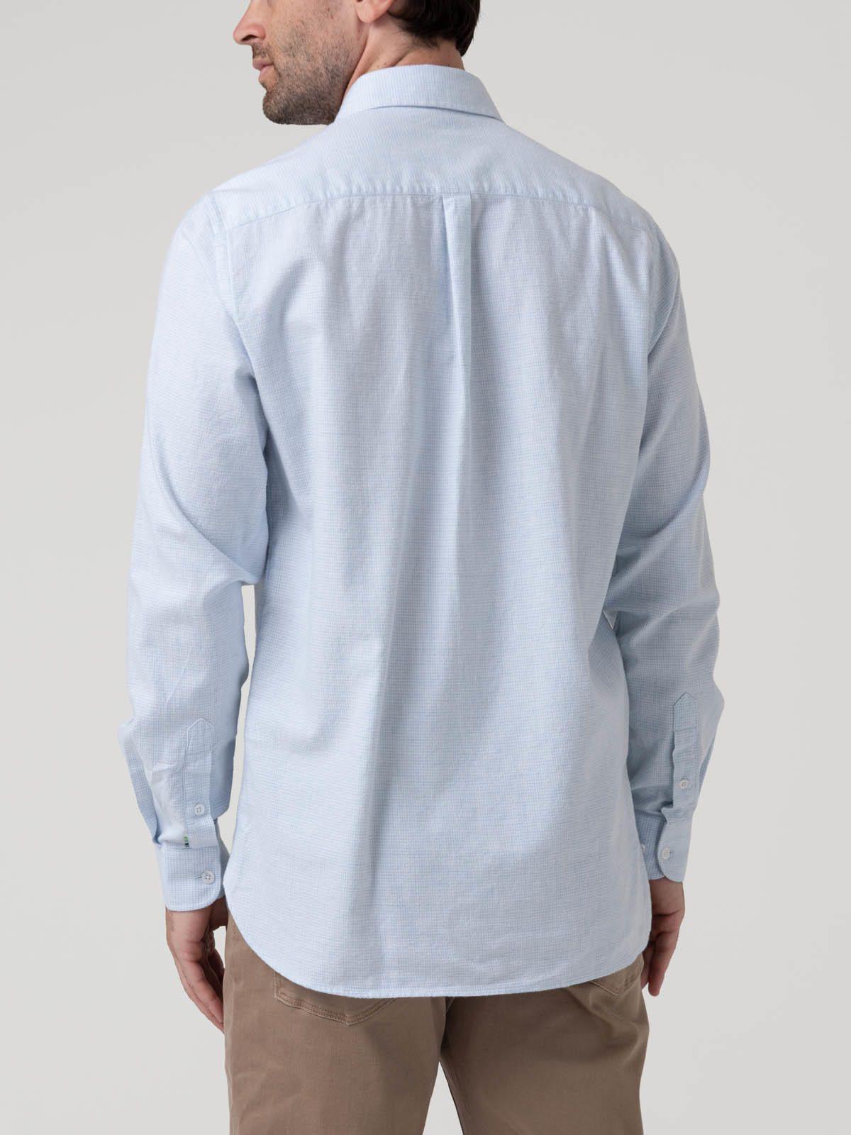 Camisa Algodón Hombre Flasquare Azul-5