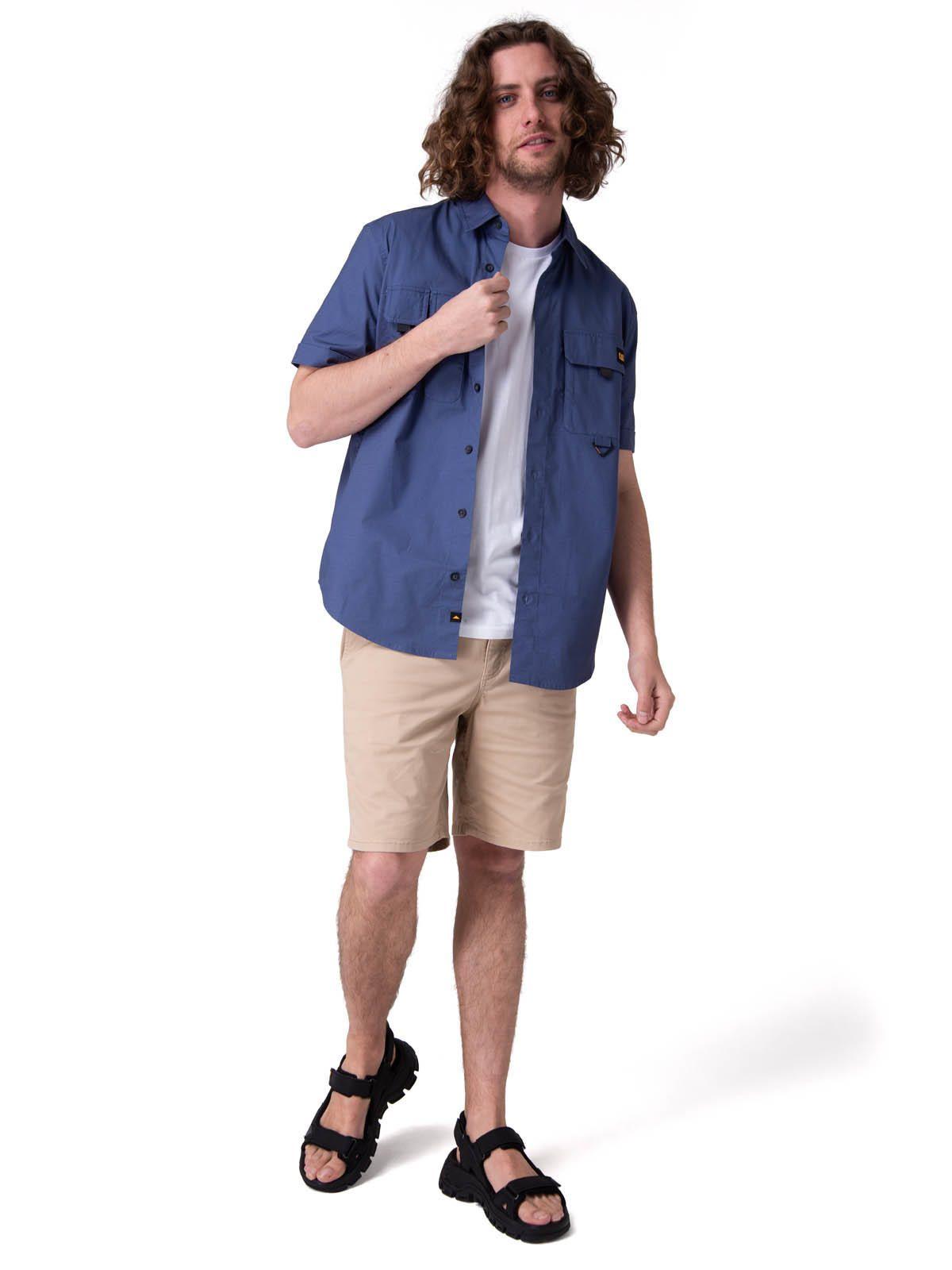 Camisa Manga Corta Utility S/S Shirt Hombre Azul-5