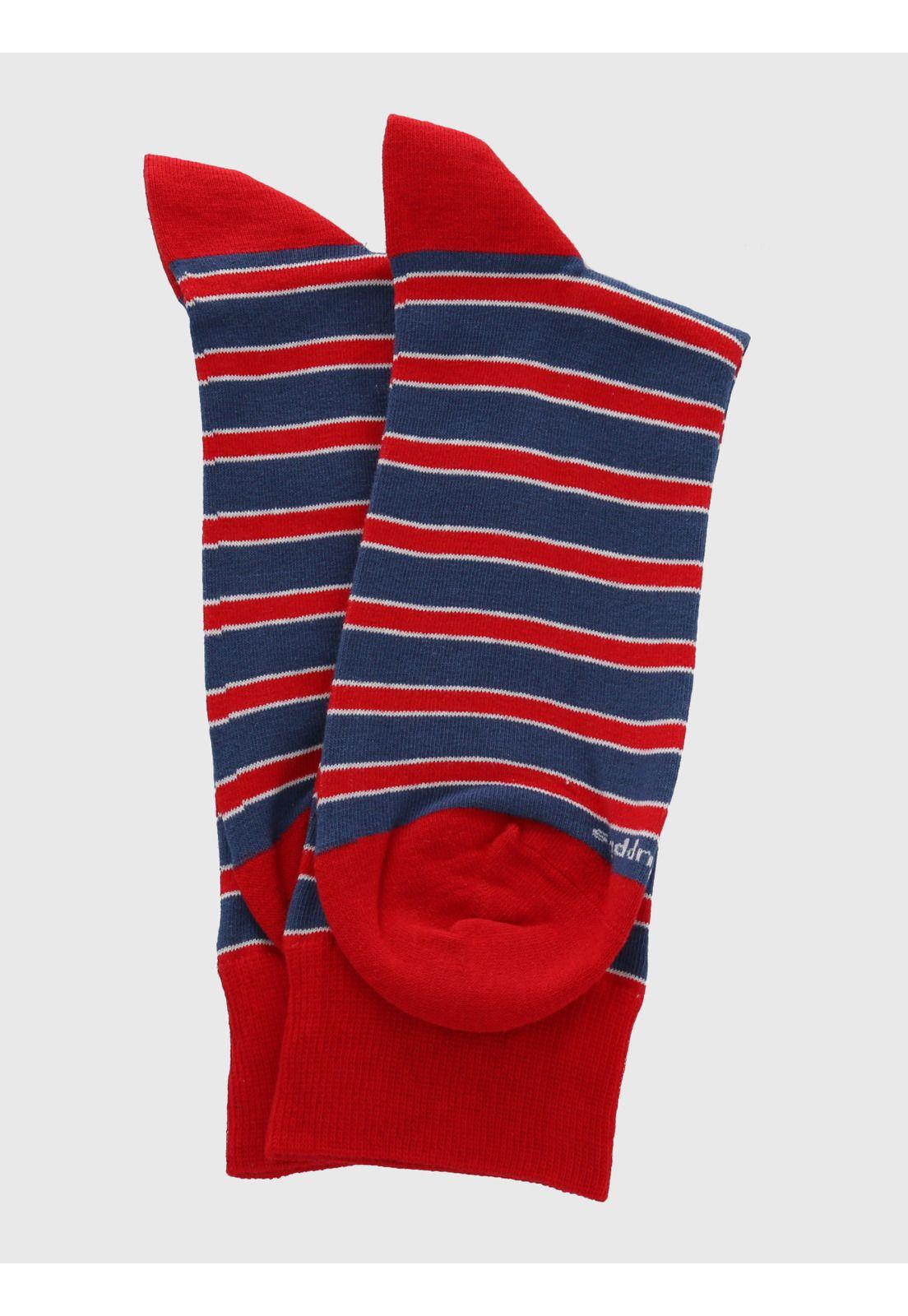 Calcetín Algodón Hombre C Lines Uk Azul-2