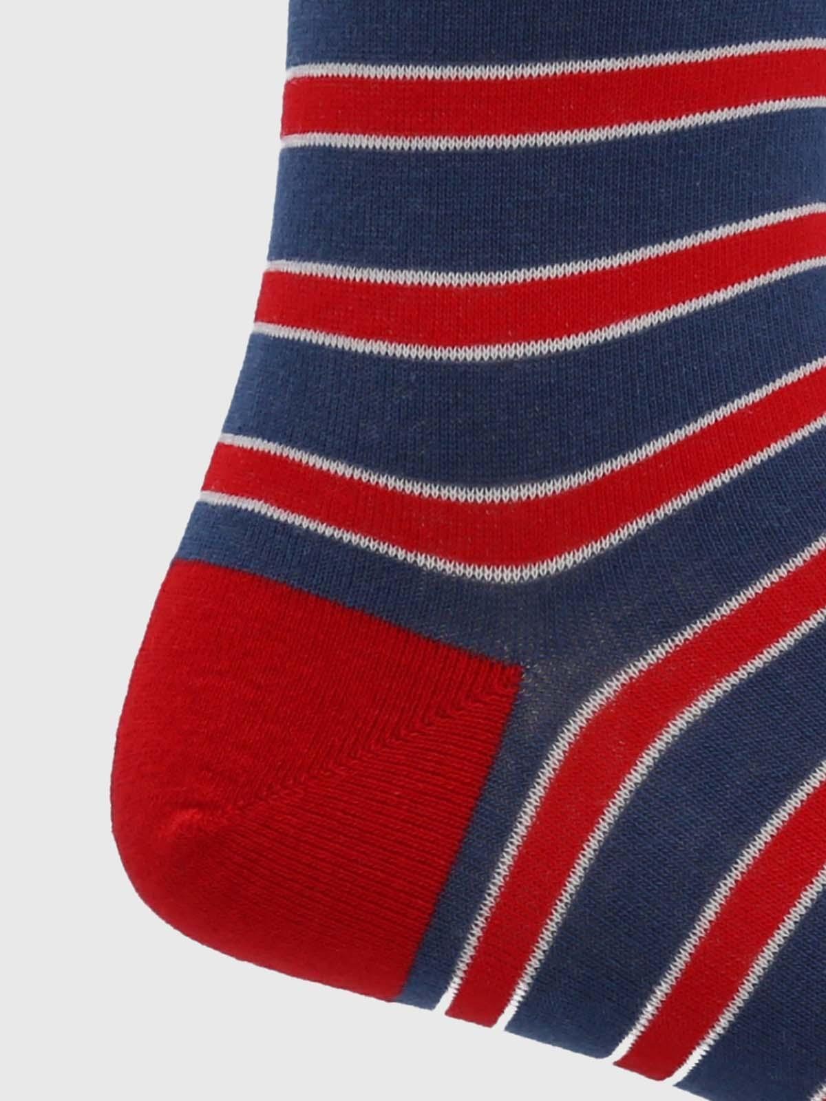 Calcetín Algodón Hombre C Lines Uk Azul-1