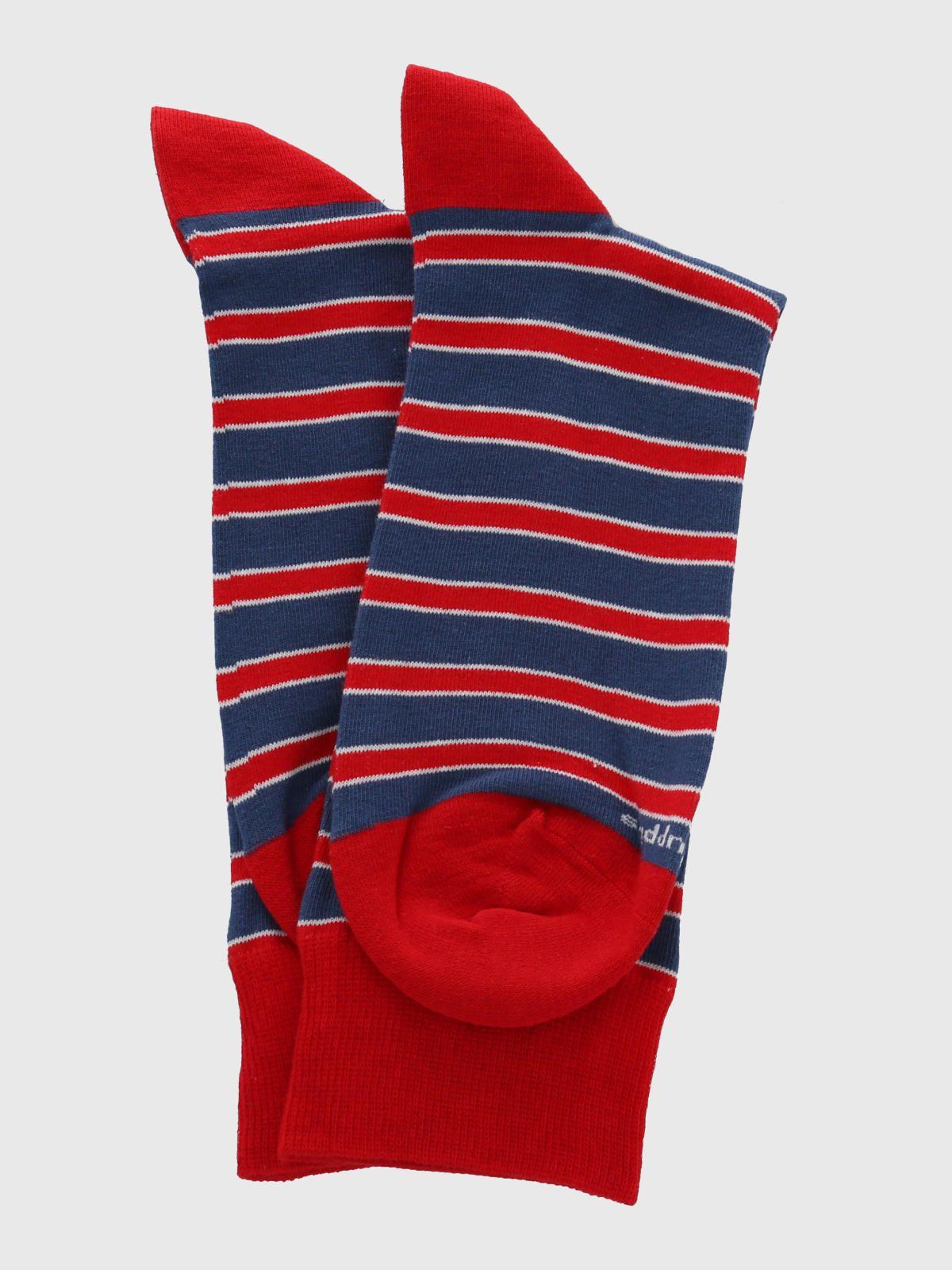 Calcetín Algodón Hombre C Lines Uk Azul-2