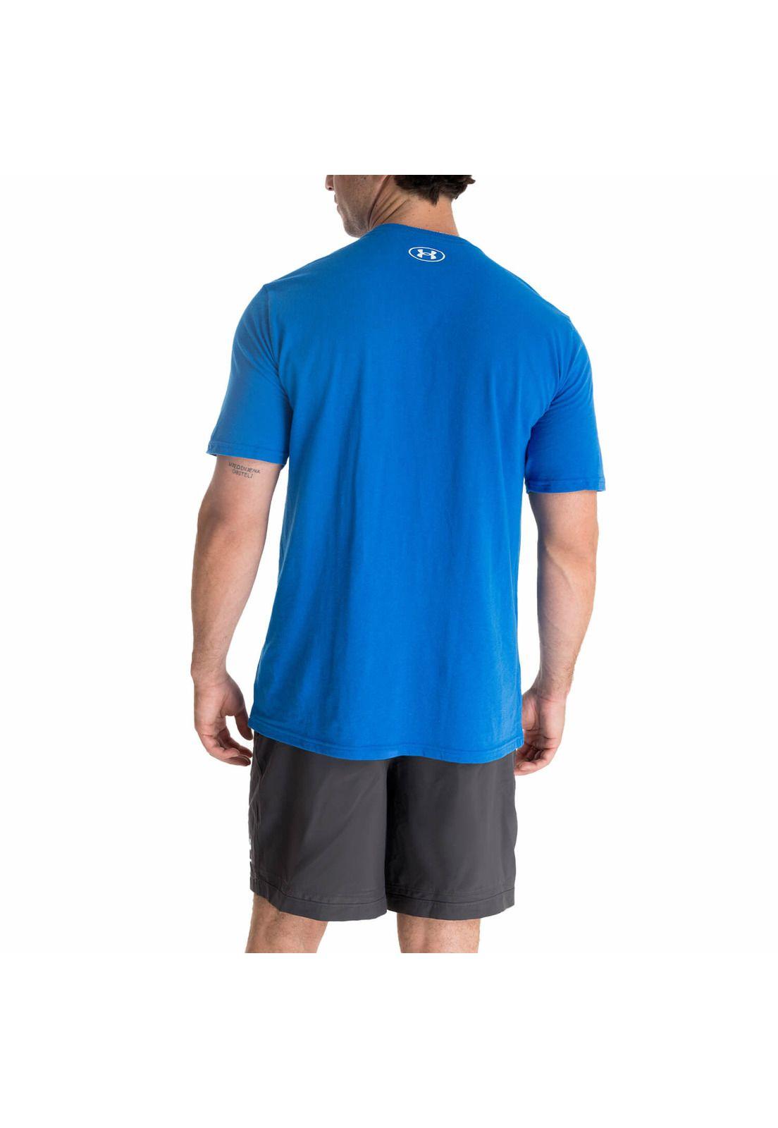 Polera de Algodón UC para hombre azul-3