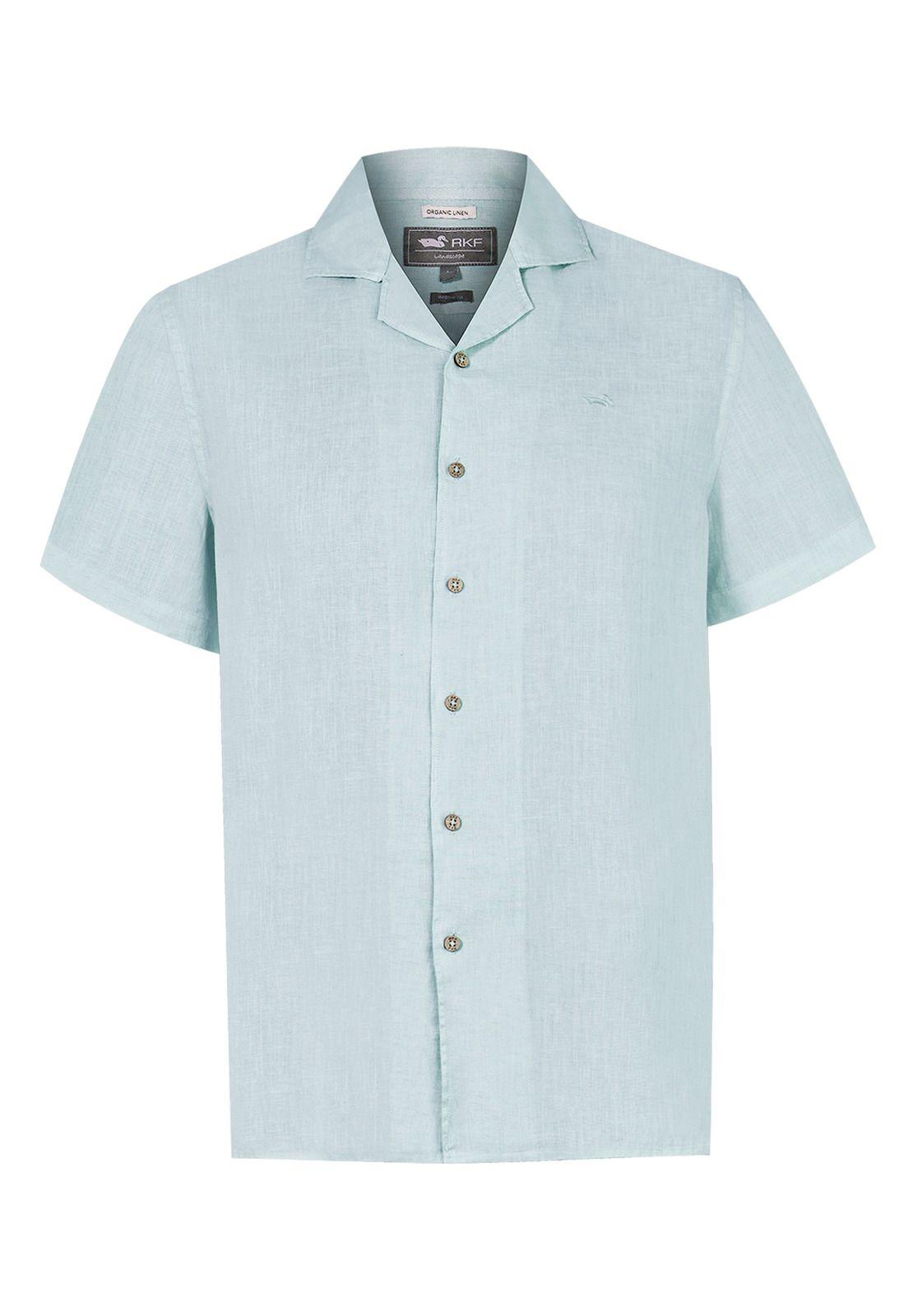 camisa Lino Orgánico Verde Braga Hombre -0