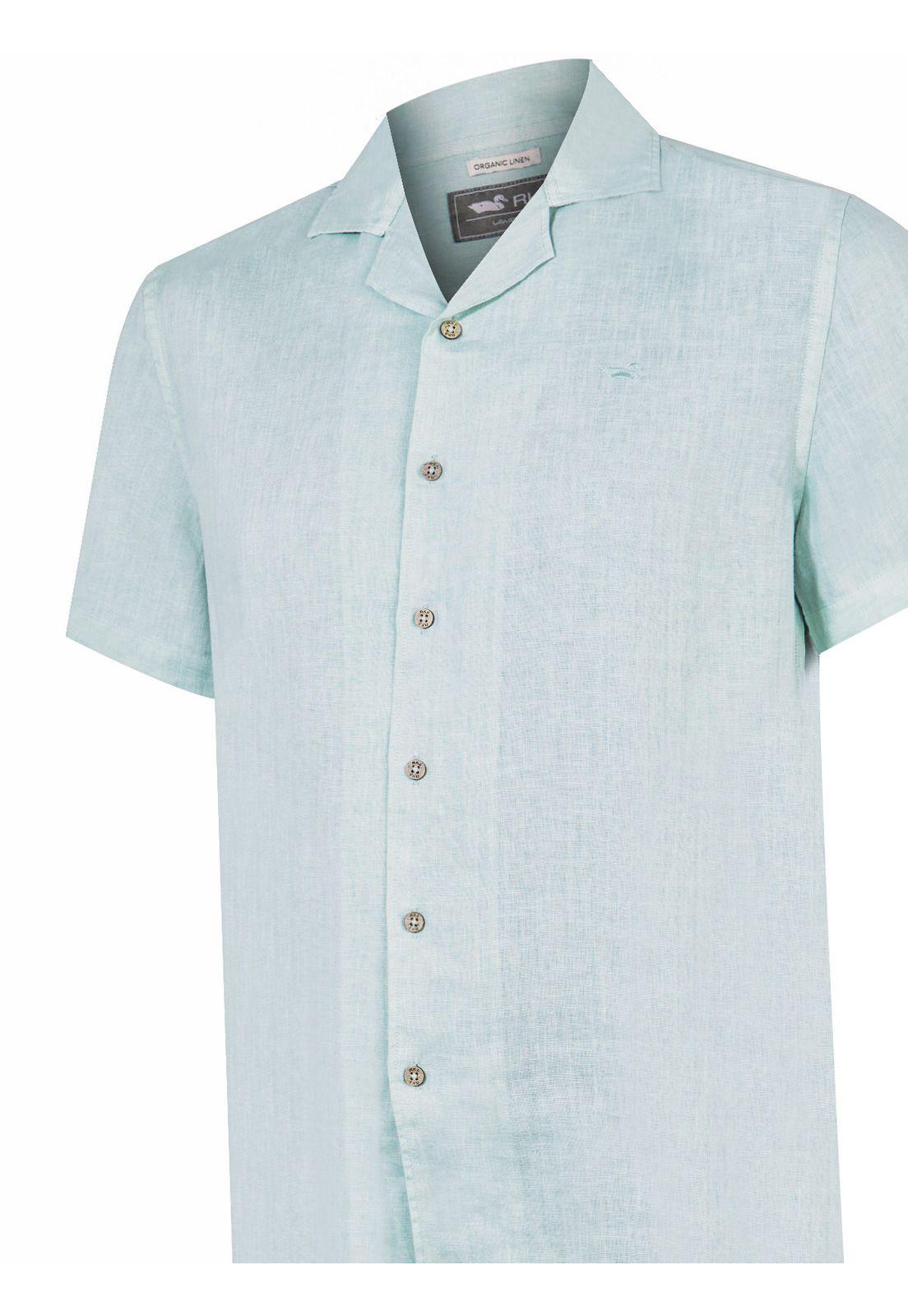 camisa Lino Orgánico Verde Braga Hombre -3