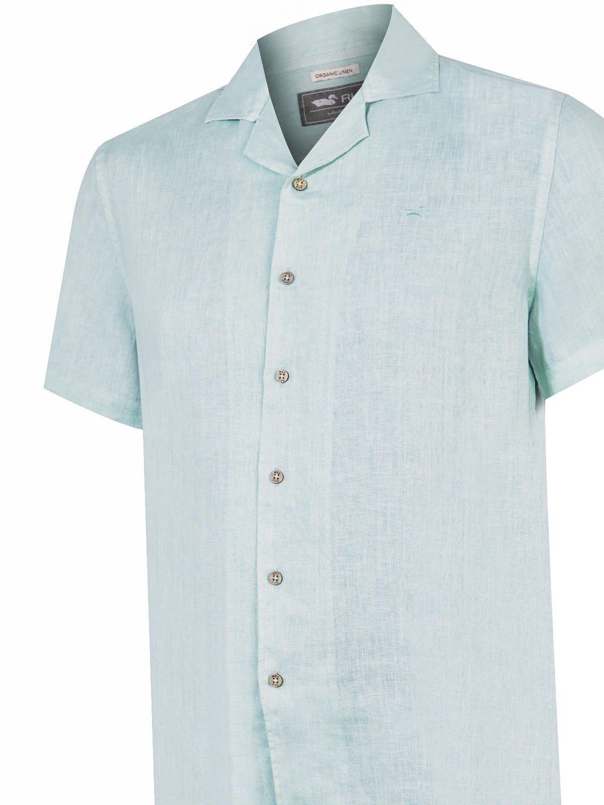 camisa Lino Orgánico Verde Braga Hombre -3