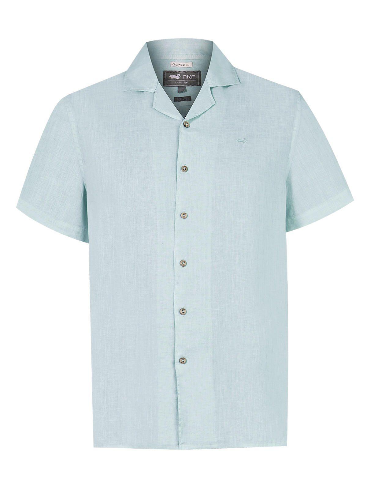 camisa Lino Orgánico Verde Braga Hombre -0