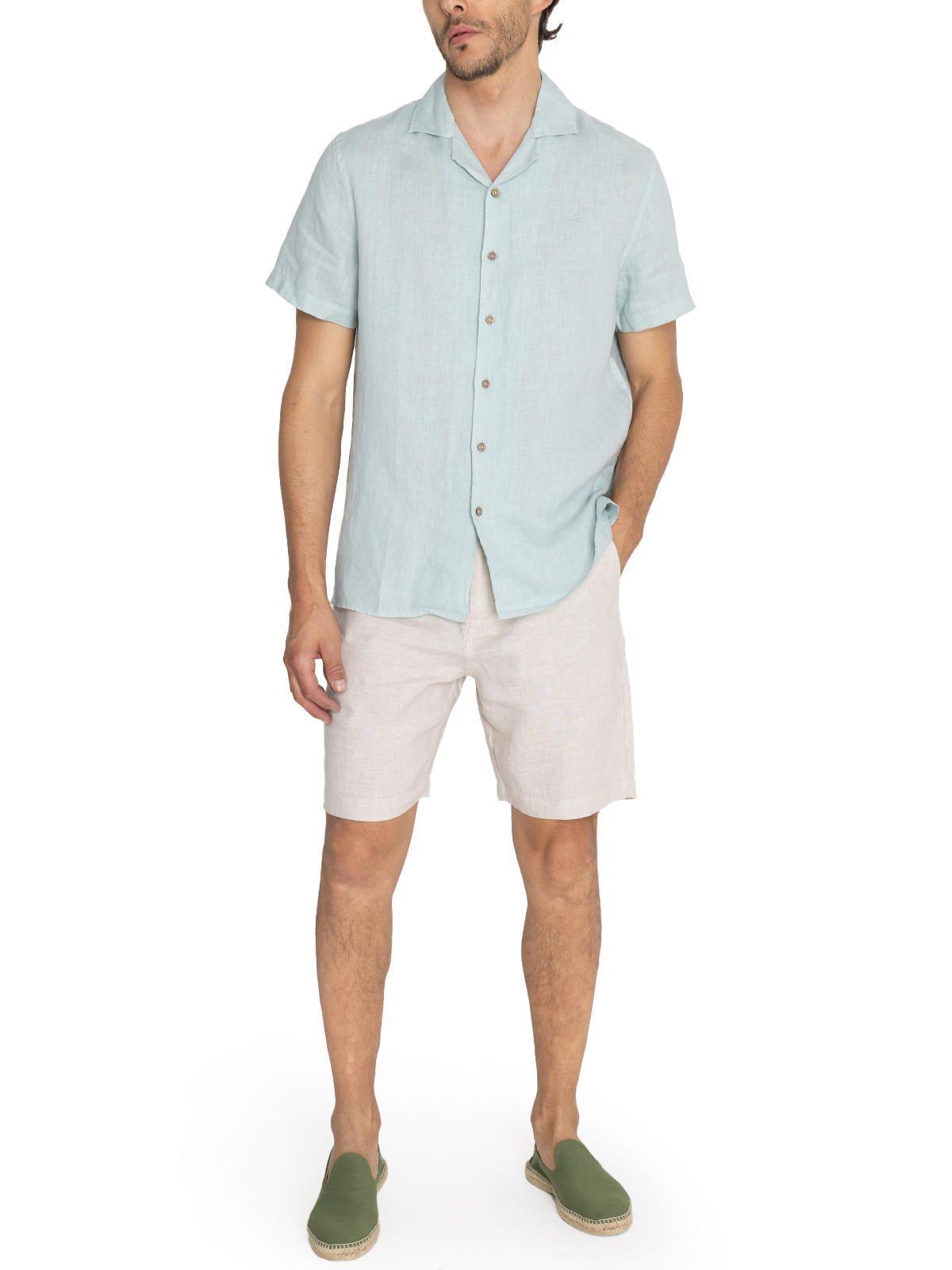 camisa Lino Orgánico Verde Braga Hombre -8