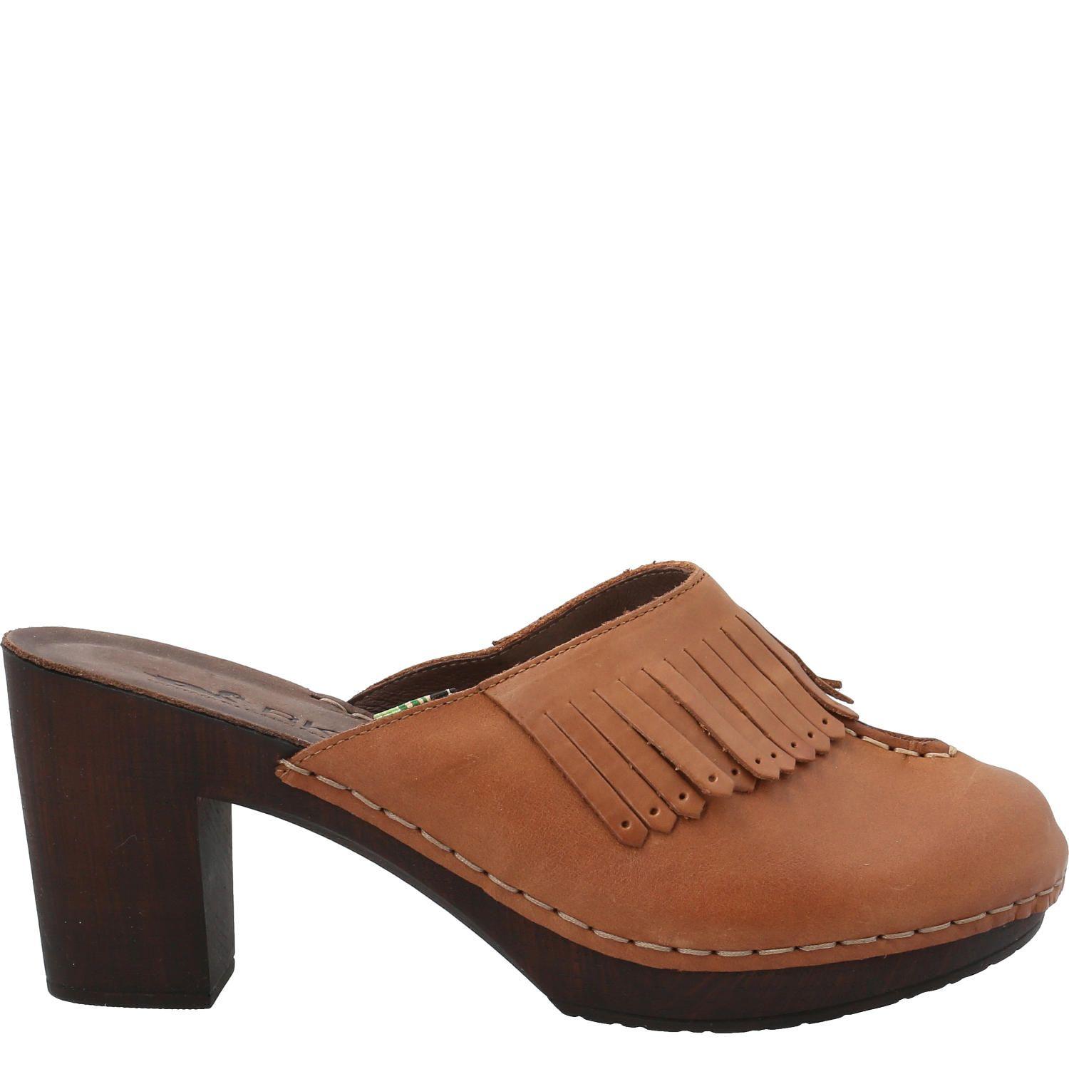 Sueco Cuero Megan Café Mujer-1