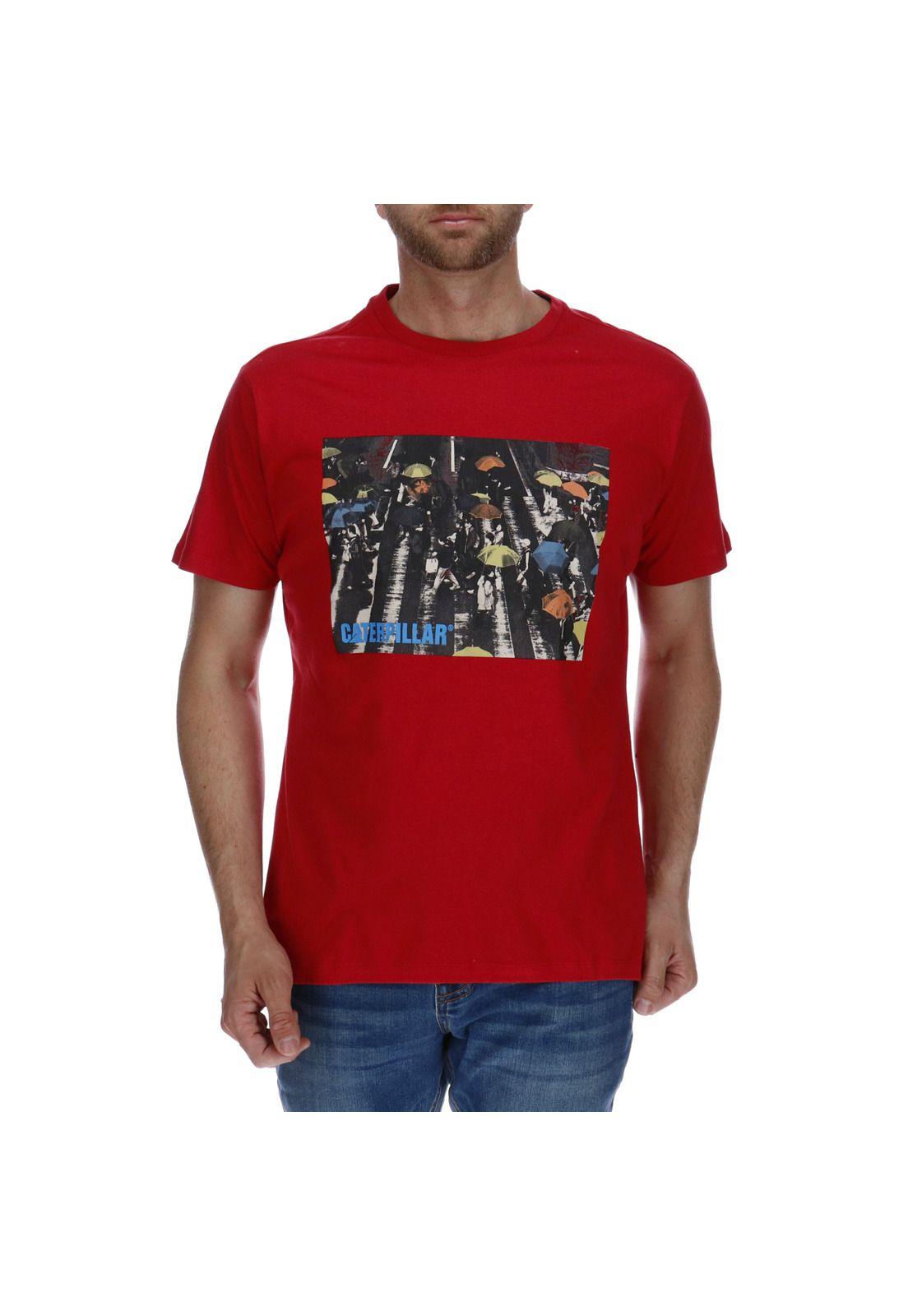 Polera Mc Hombre Umbrella Tee Algodón Burdeo-0
