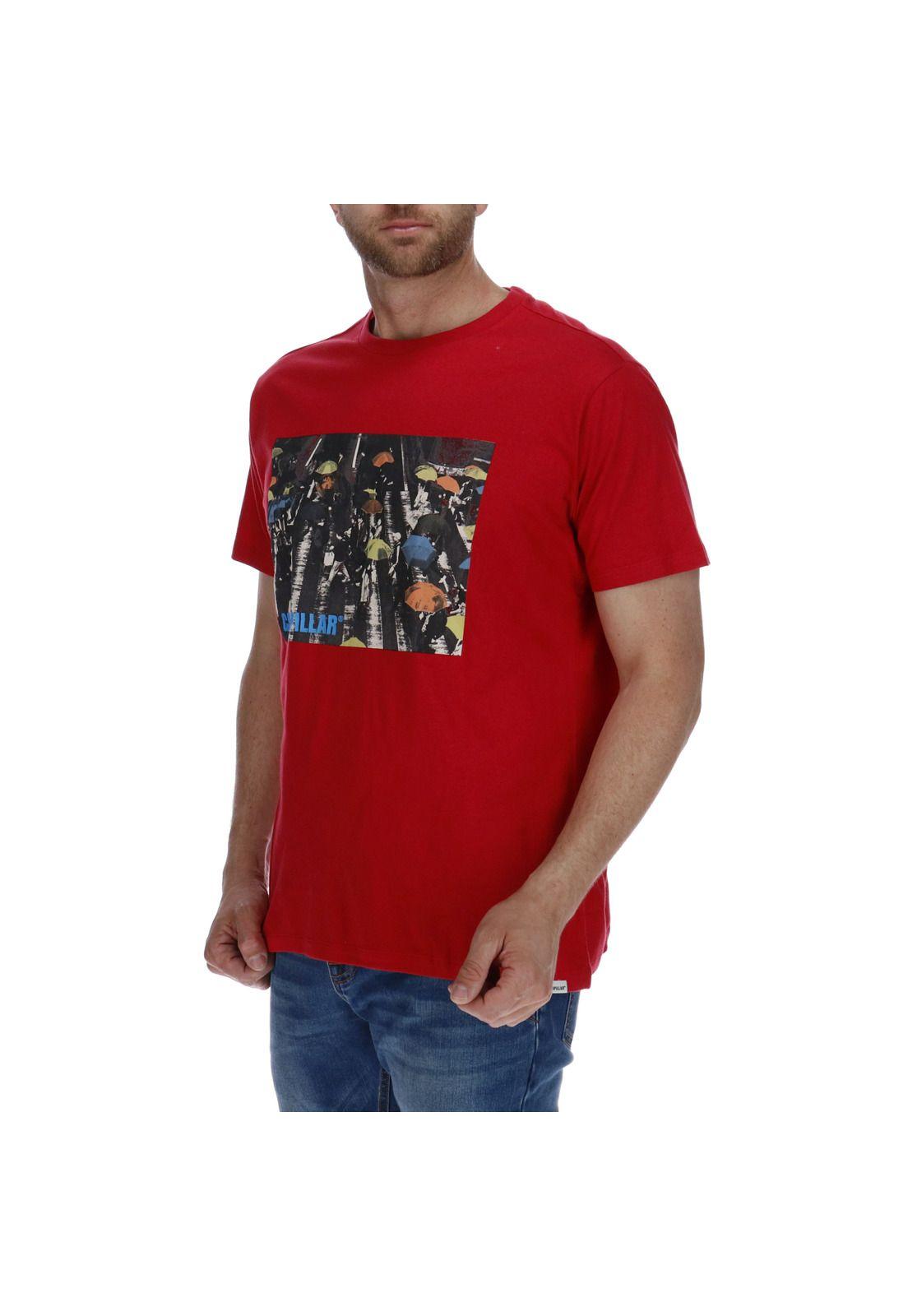 Polera Mc Hombre Umbrella Tee Algodón Burdeo-1