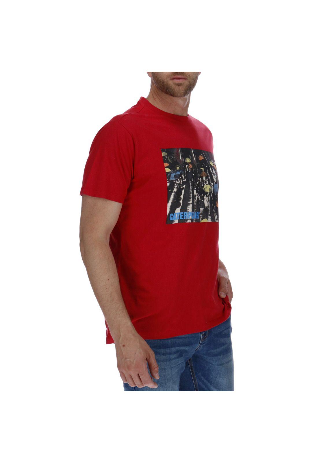 Polera Mc Hombre Umbrella Tee Algodón Burdeo-3